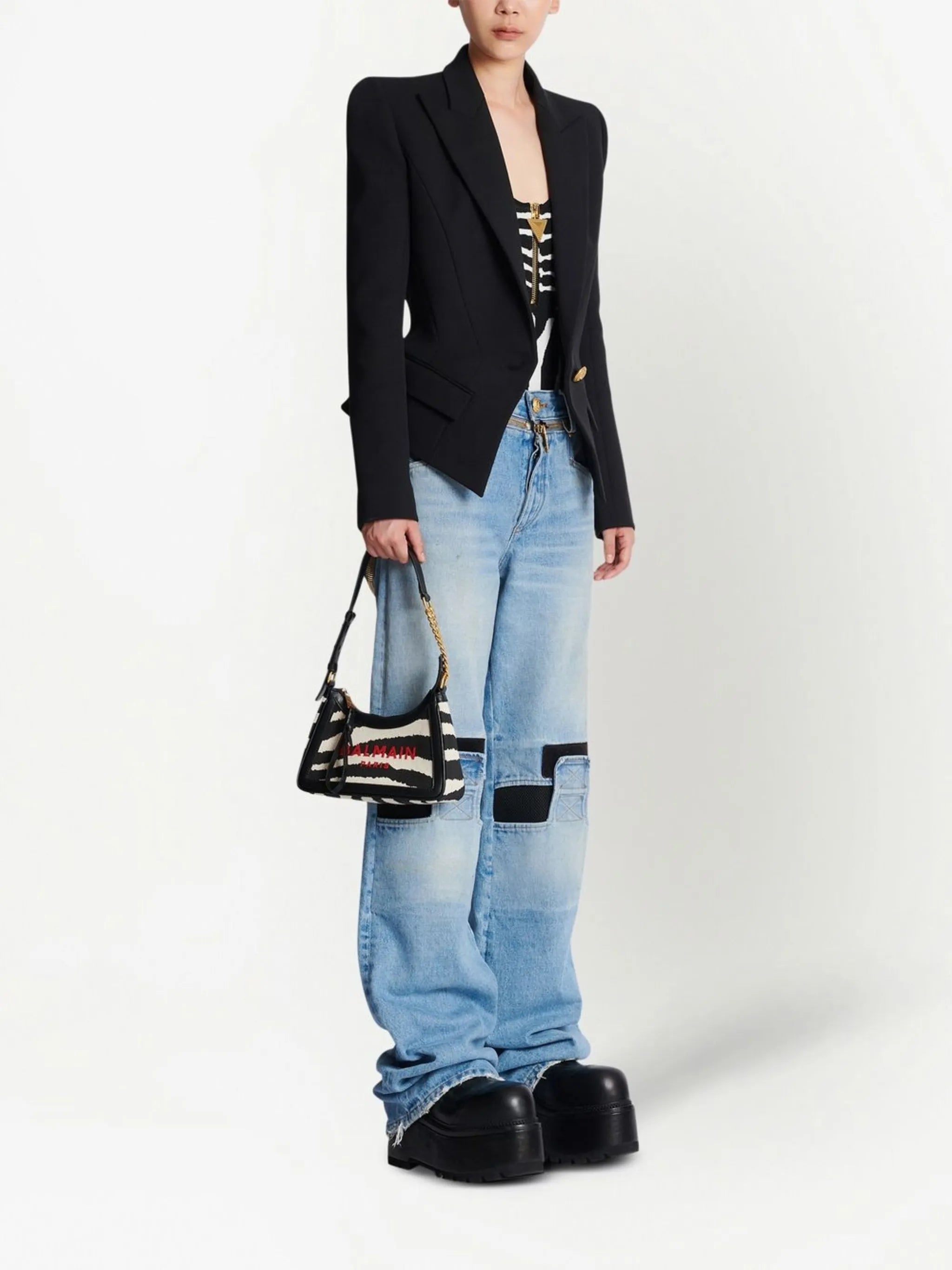 B-Army zebra-print shoulder bag