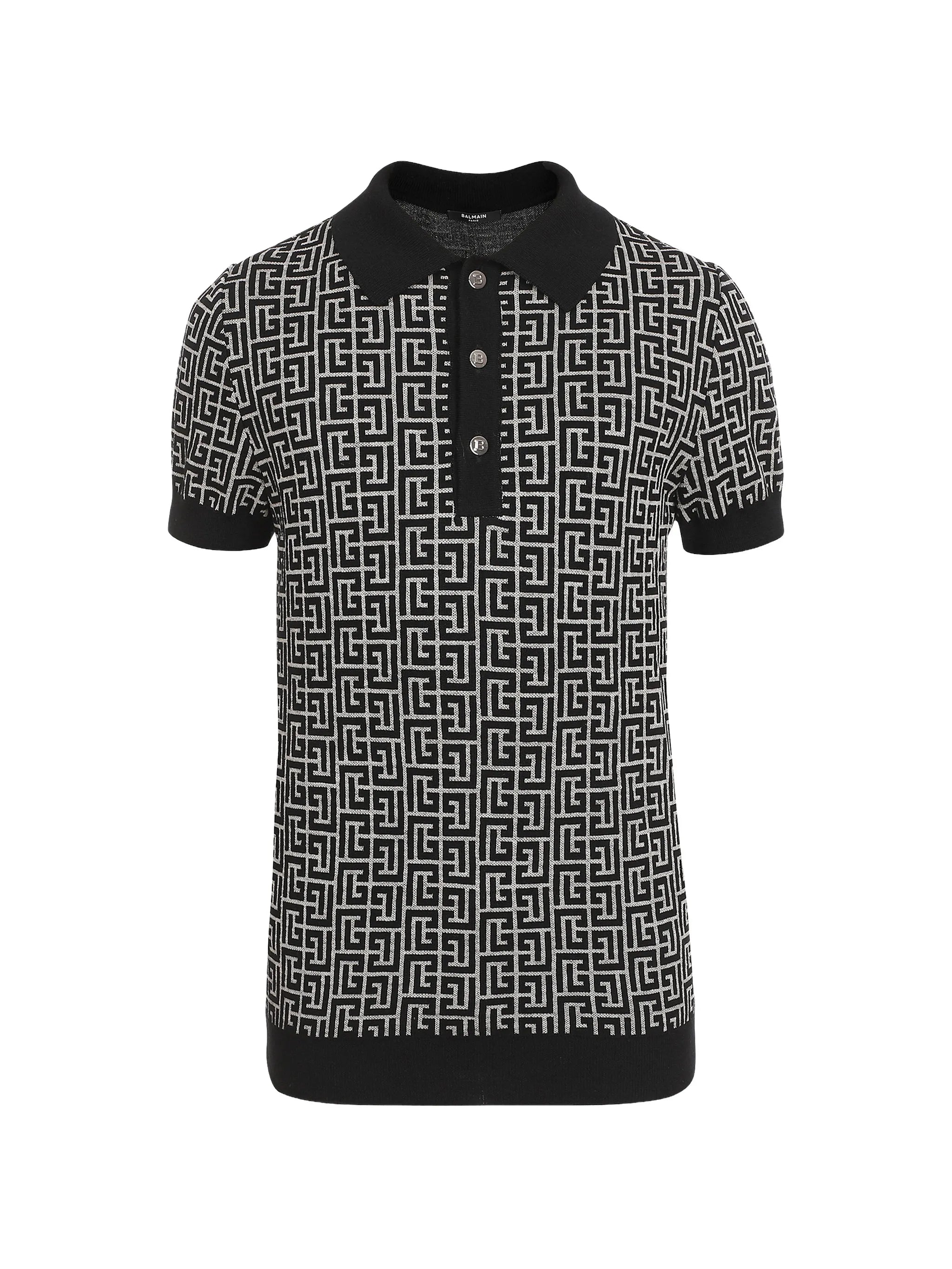 monogram jacquard polo shirt