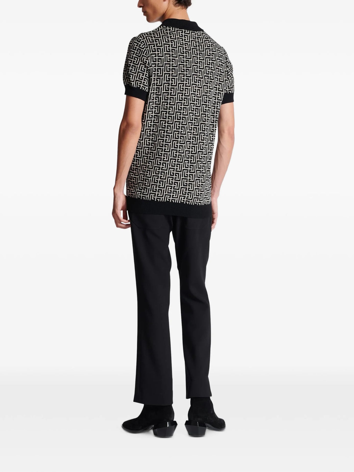 monogram jacquard polo shirt