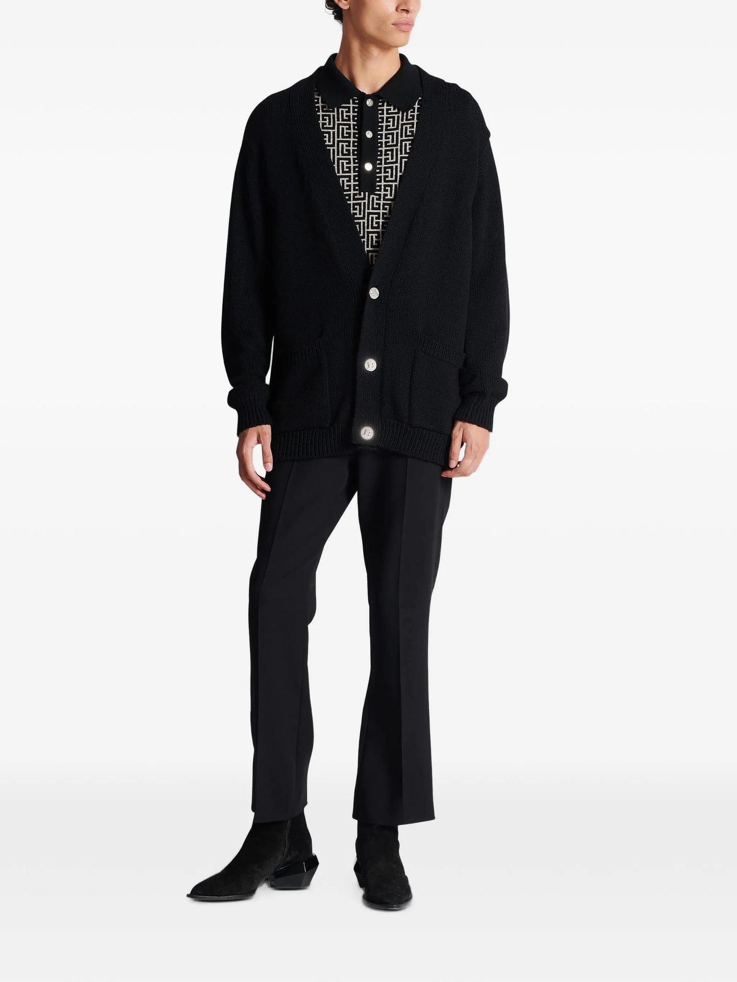 monogram jacquard polo shirt