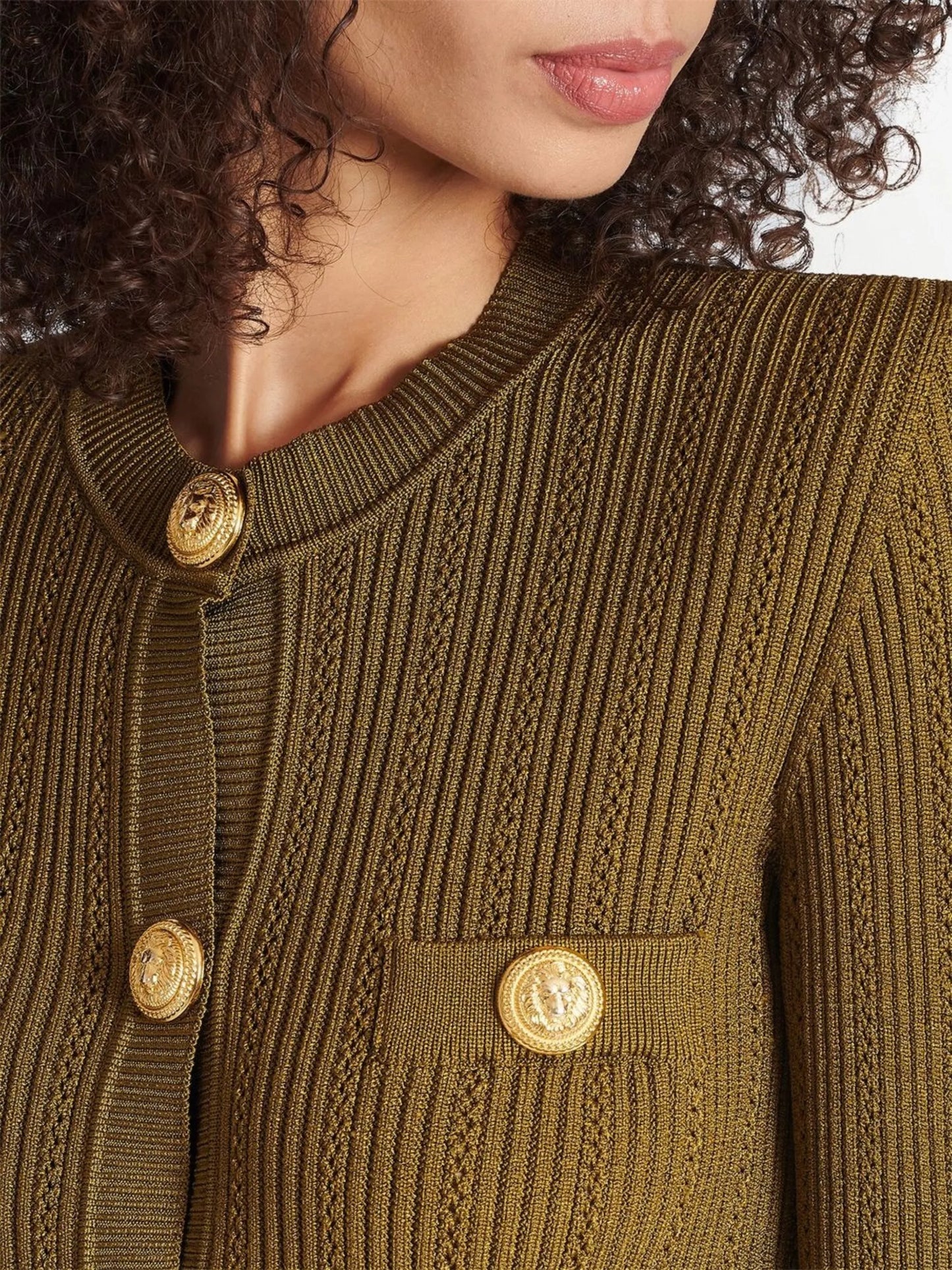 button-front knitted top