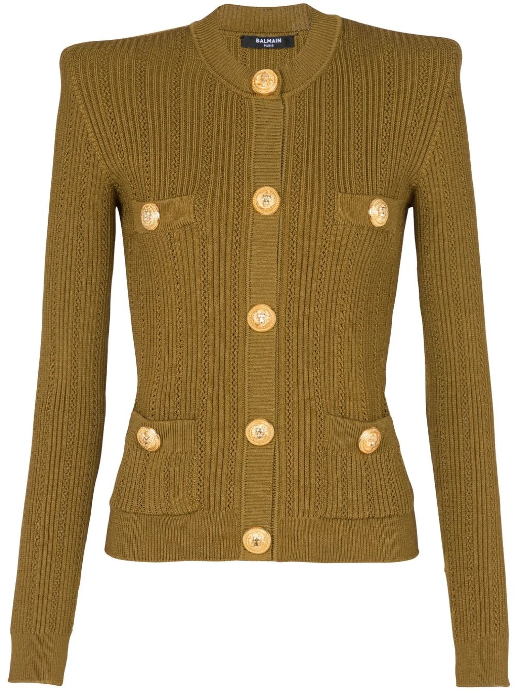 button-front knitted top