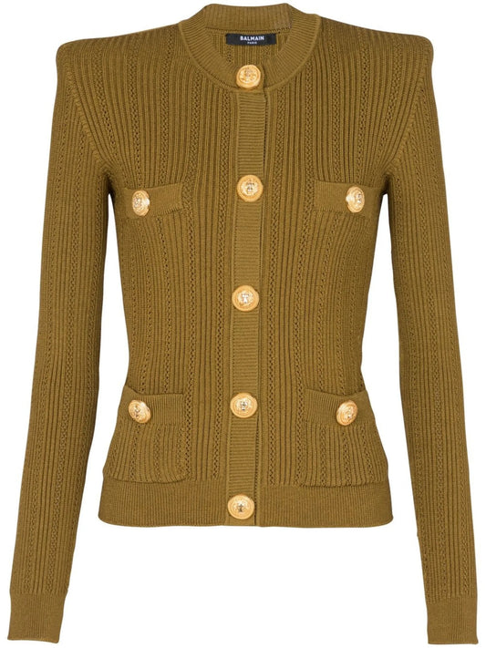 button-front knitted top