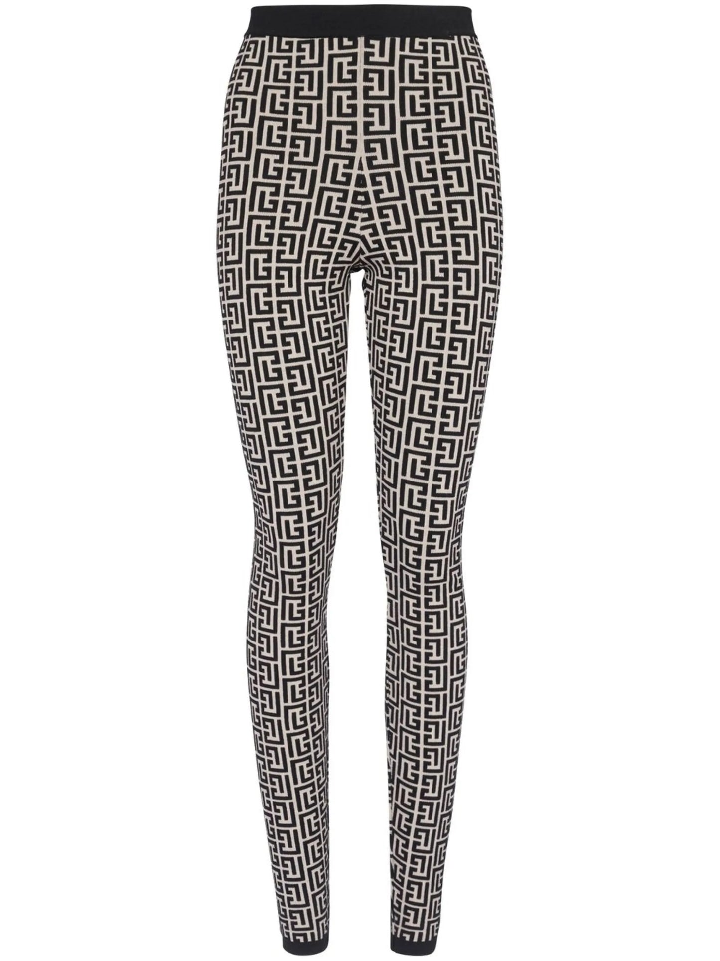 monogram-print high-waisted leggings