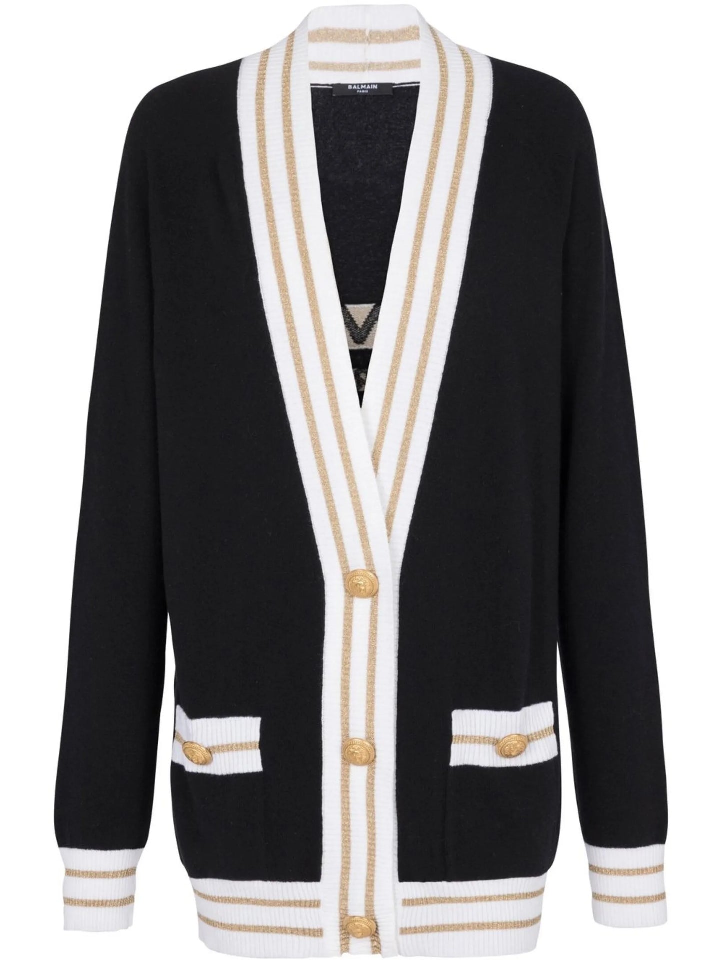 button-detail cardigan