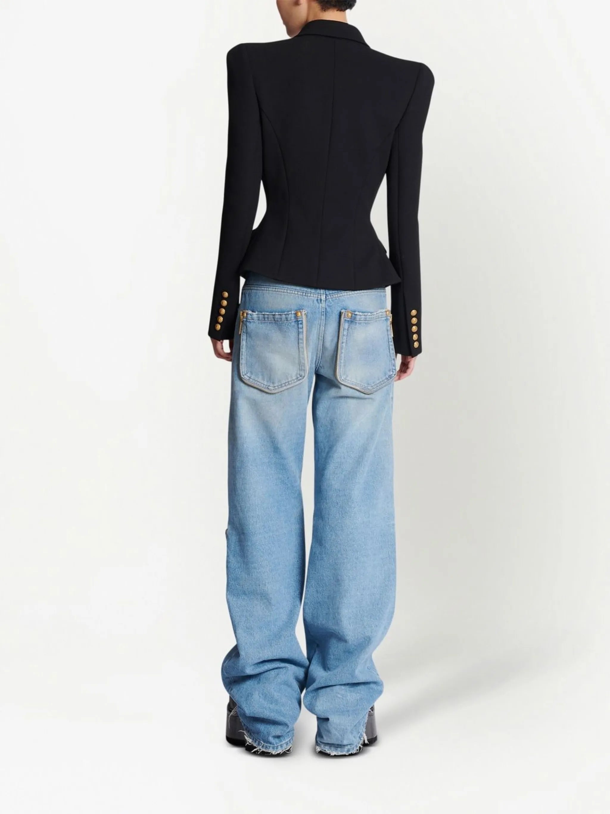 flap-pockets single-breasted blazer