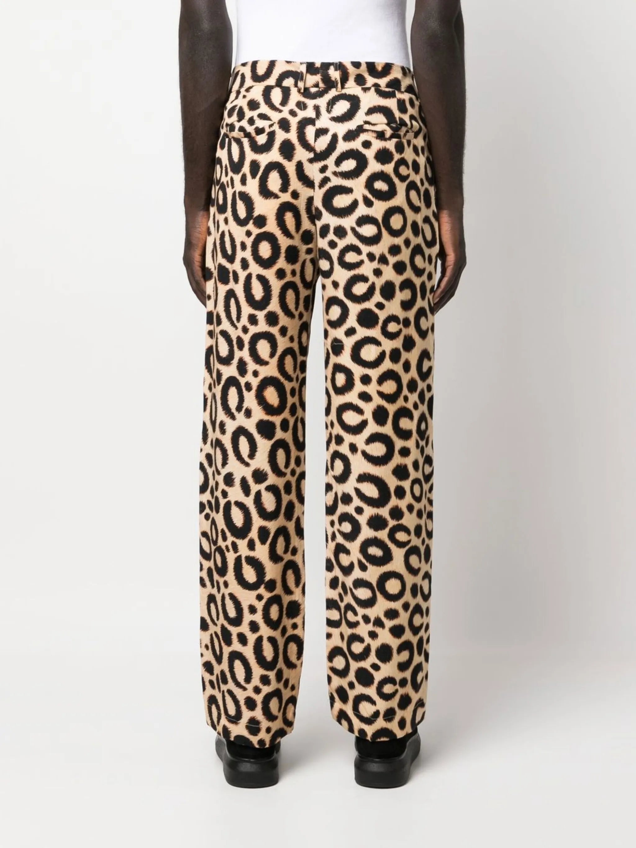 mid-rise wide-leg trousers