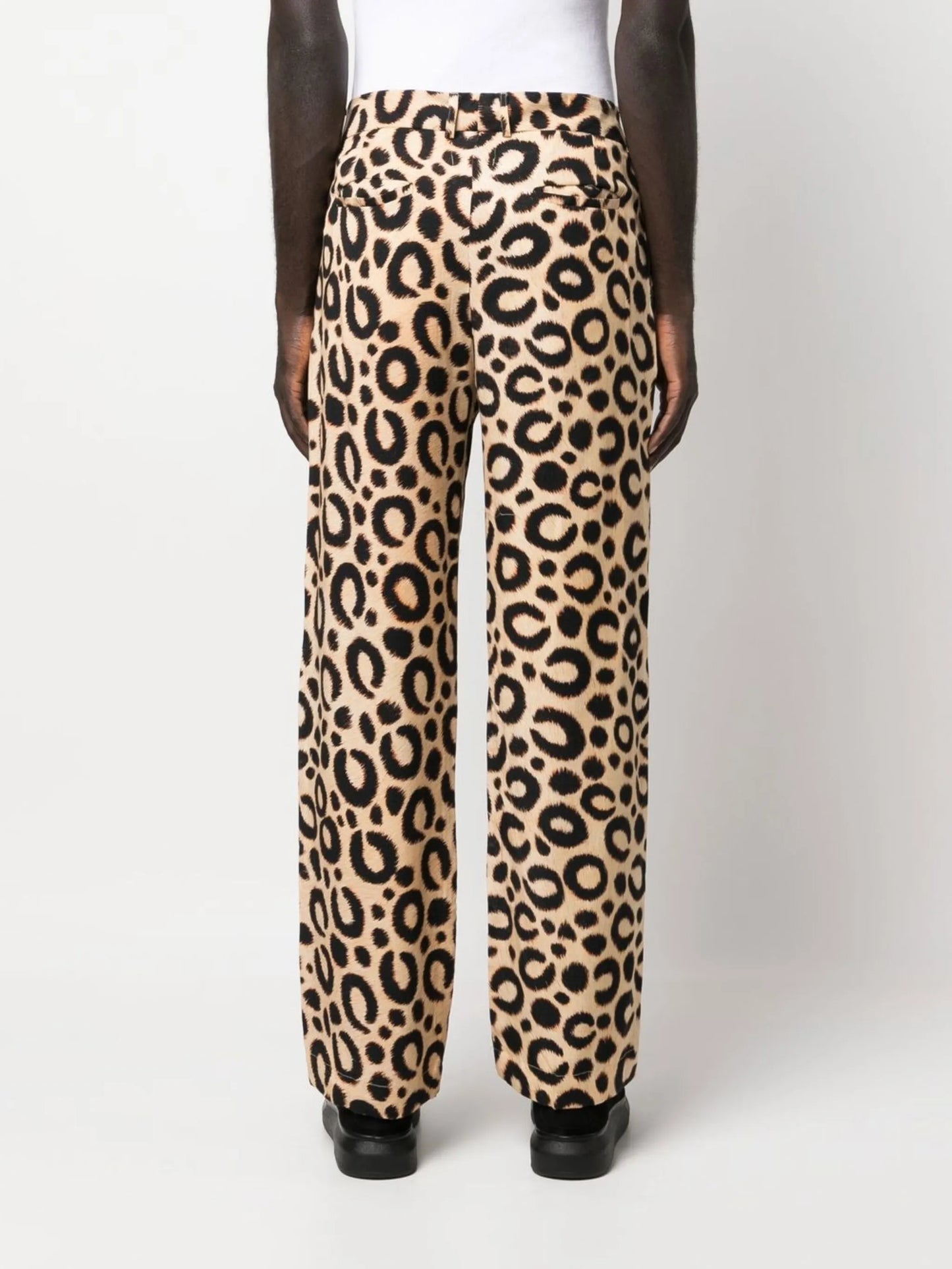mid-rise wide-leg trousers