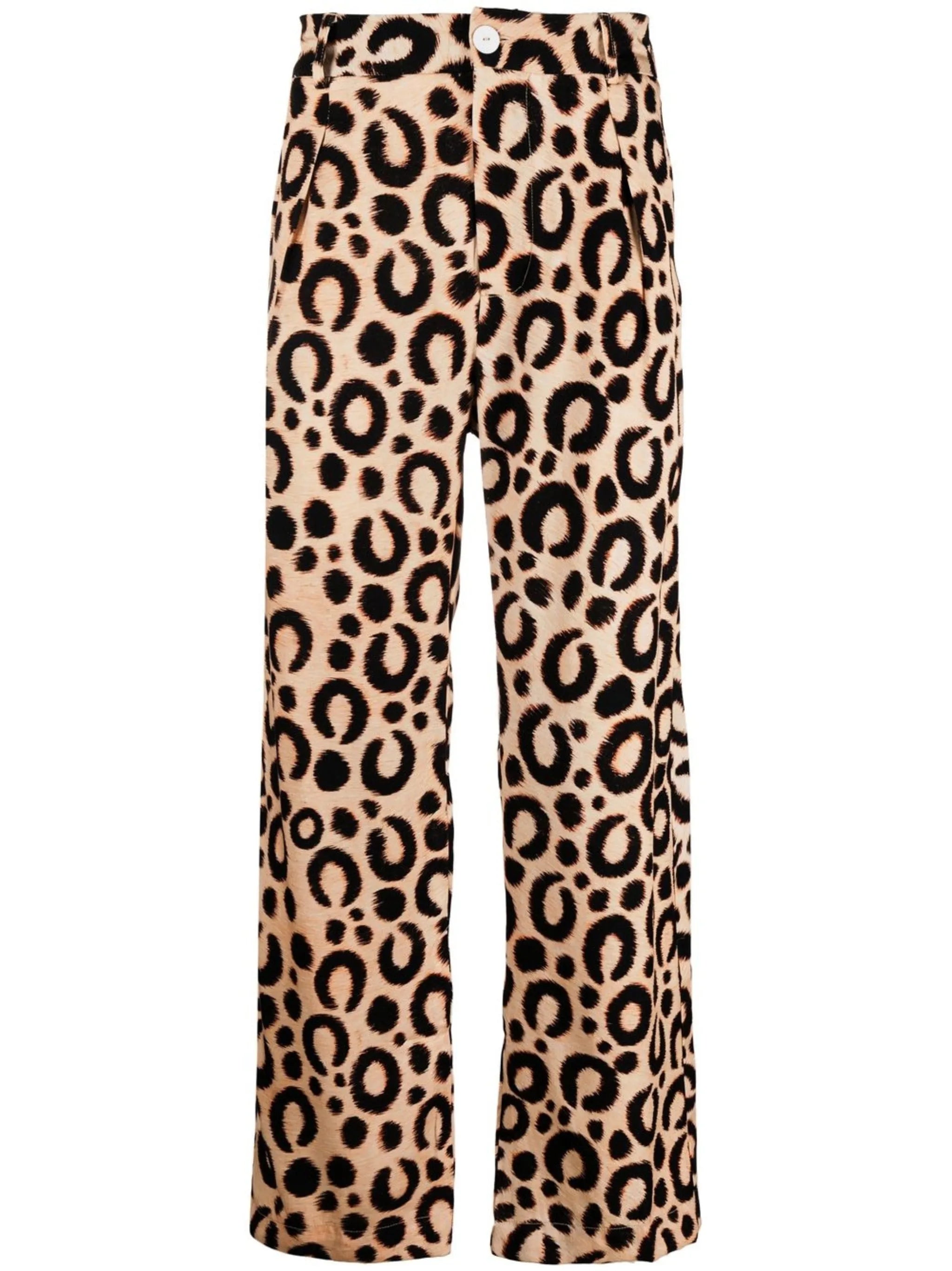 mid-rise wide-leg trousers