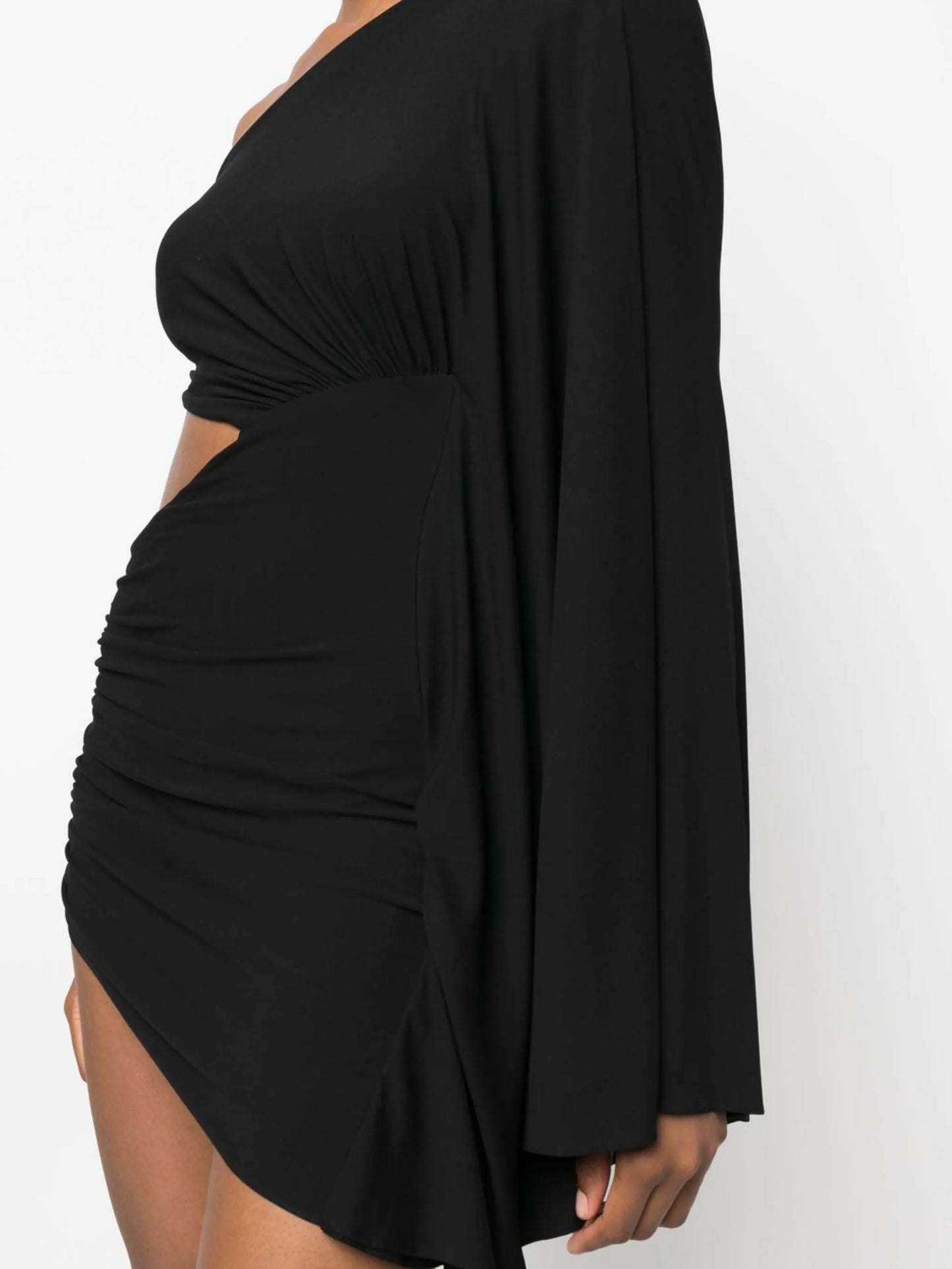 one-shoulder cut-out dress