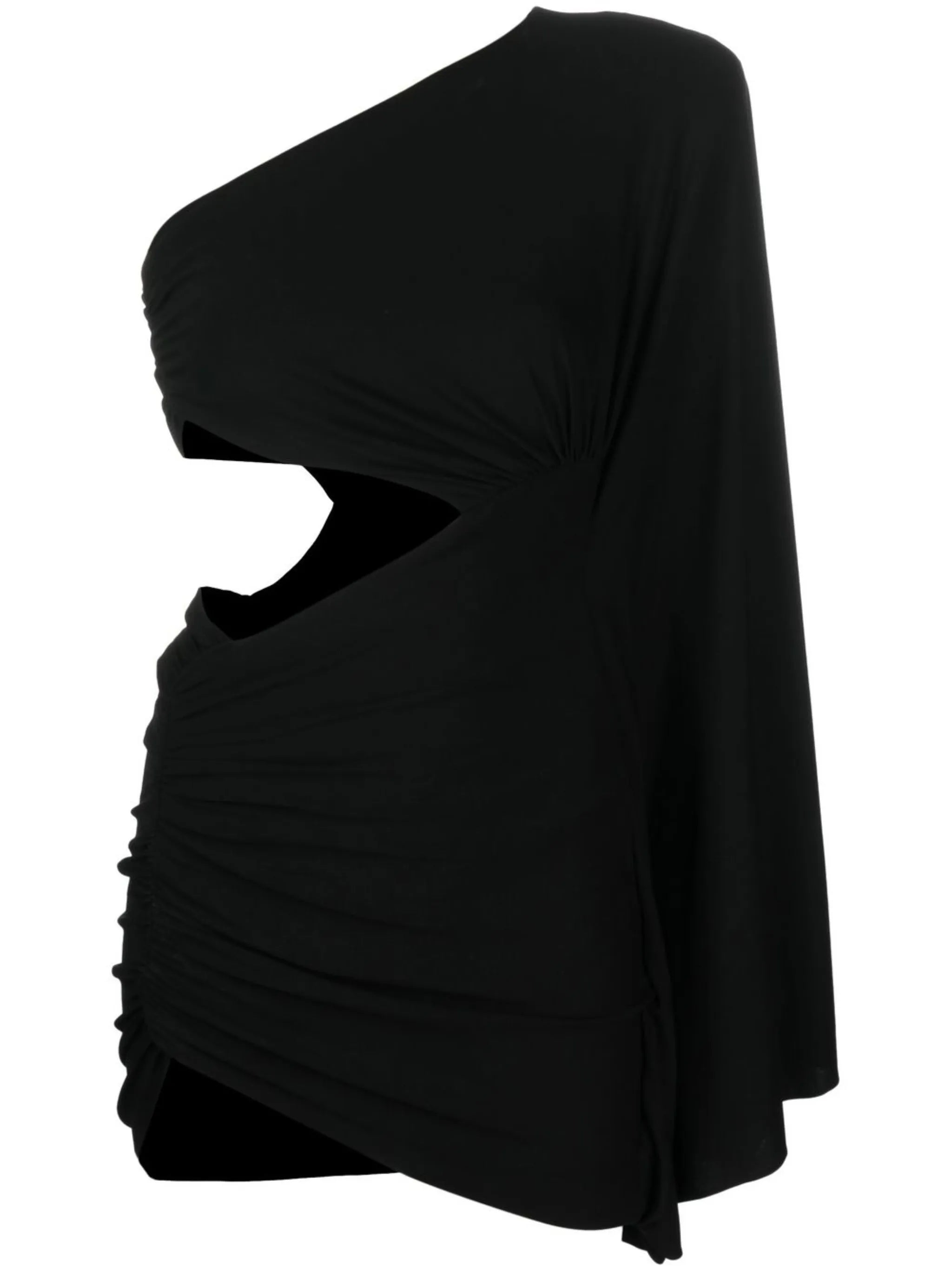 one-shoulder cut-out dress