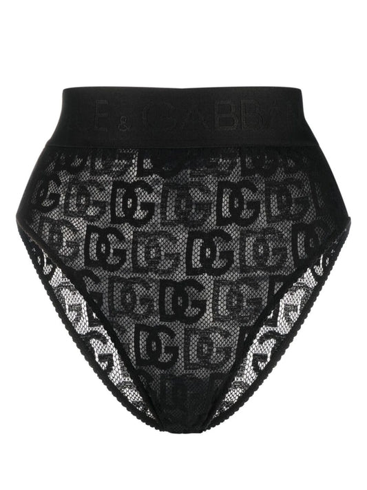 logo-waistband monogram thongs