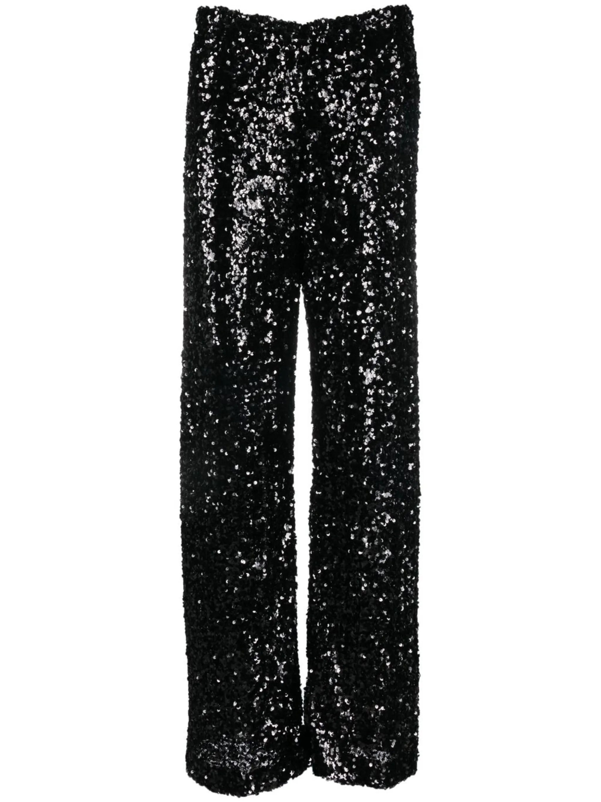 sequin-embellished trousers