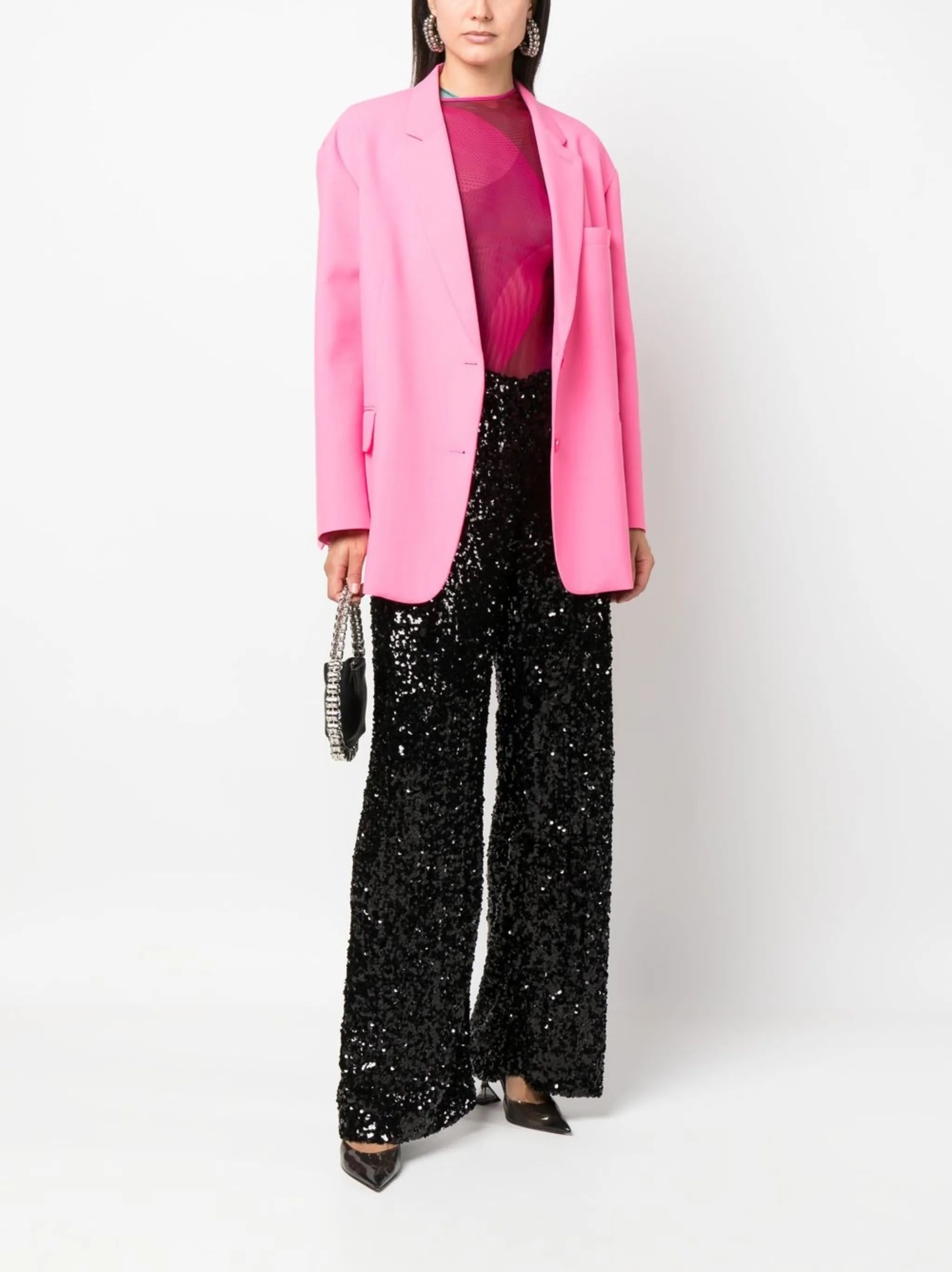 sequin-embellished trousers