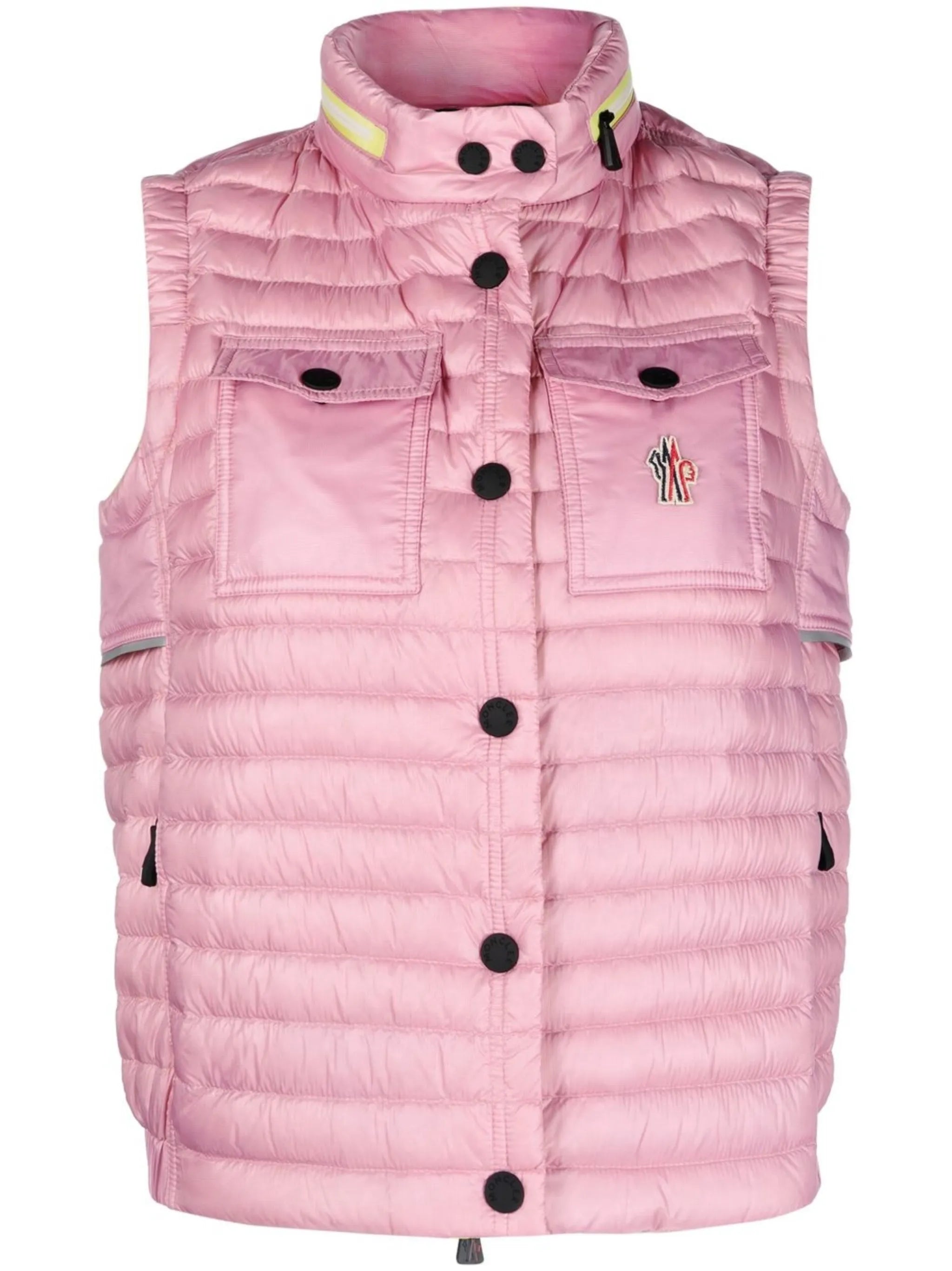 Daynamic quilted-finish gilet