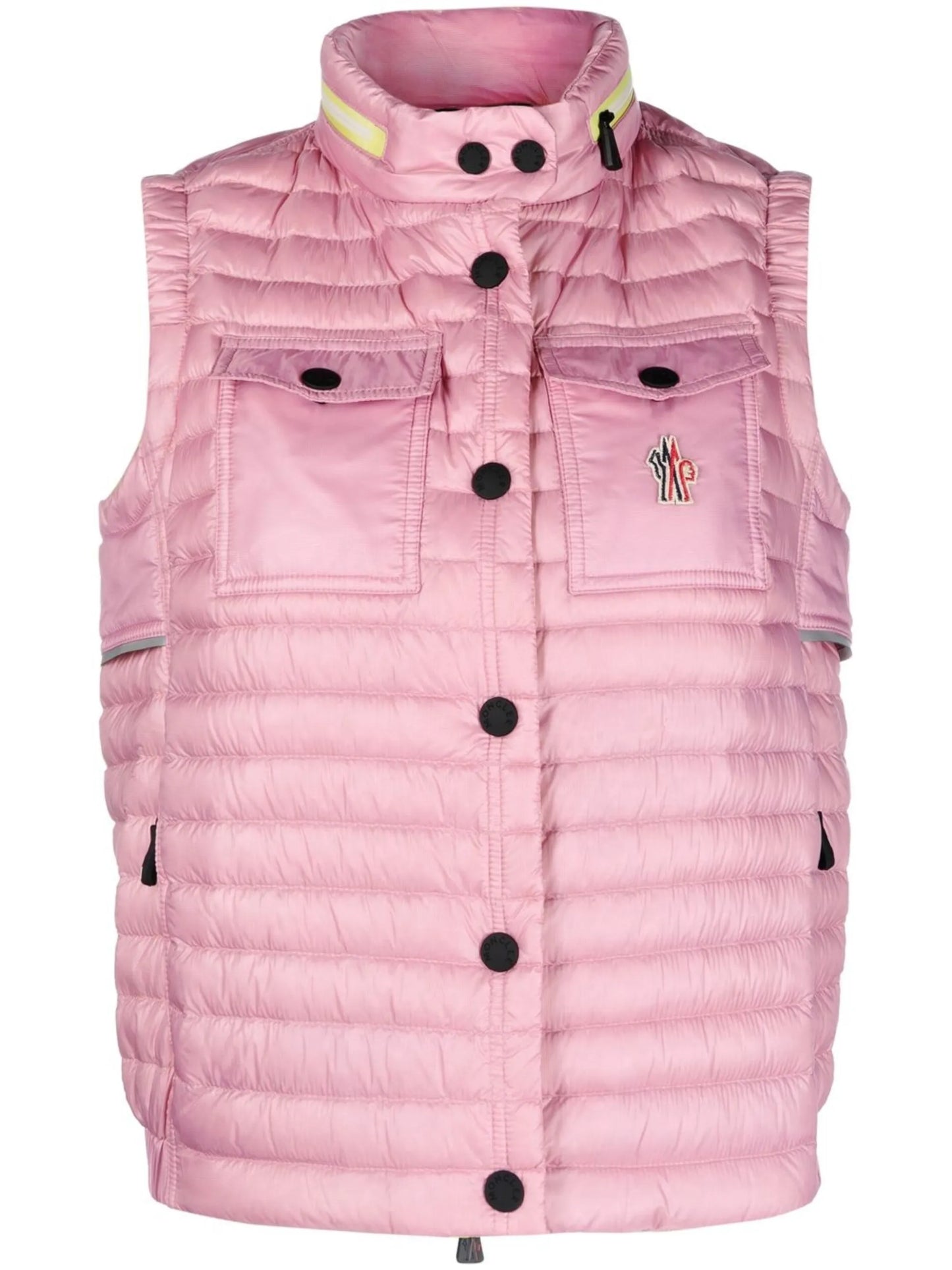 Daynamic quilted-finish gilet
