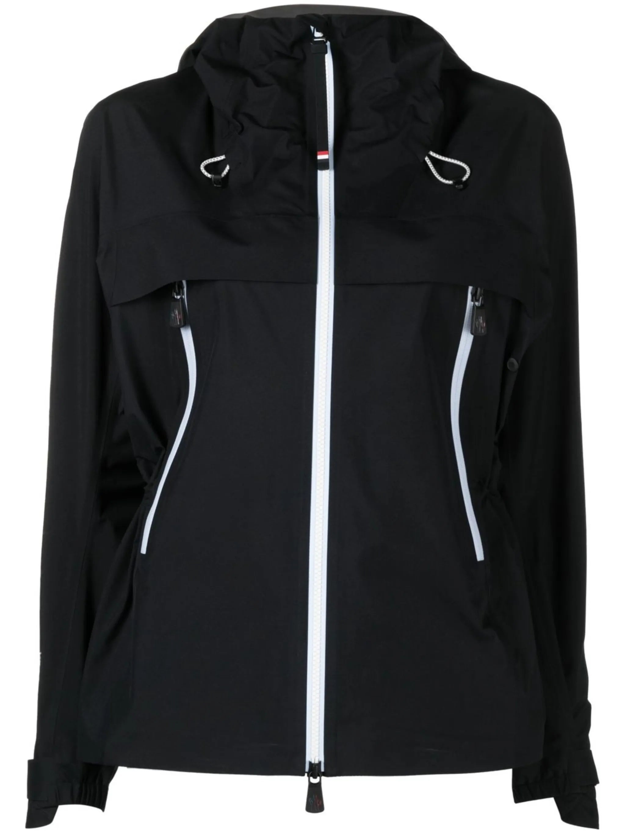 zip-up hooded jacket