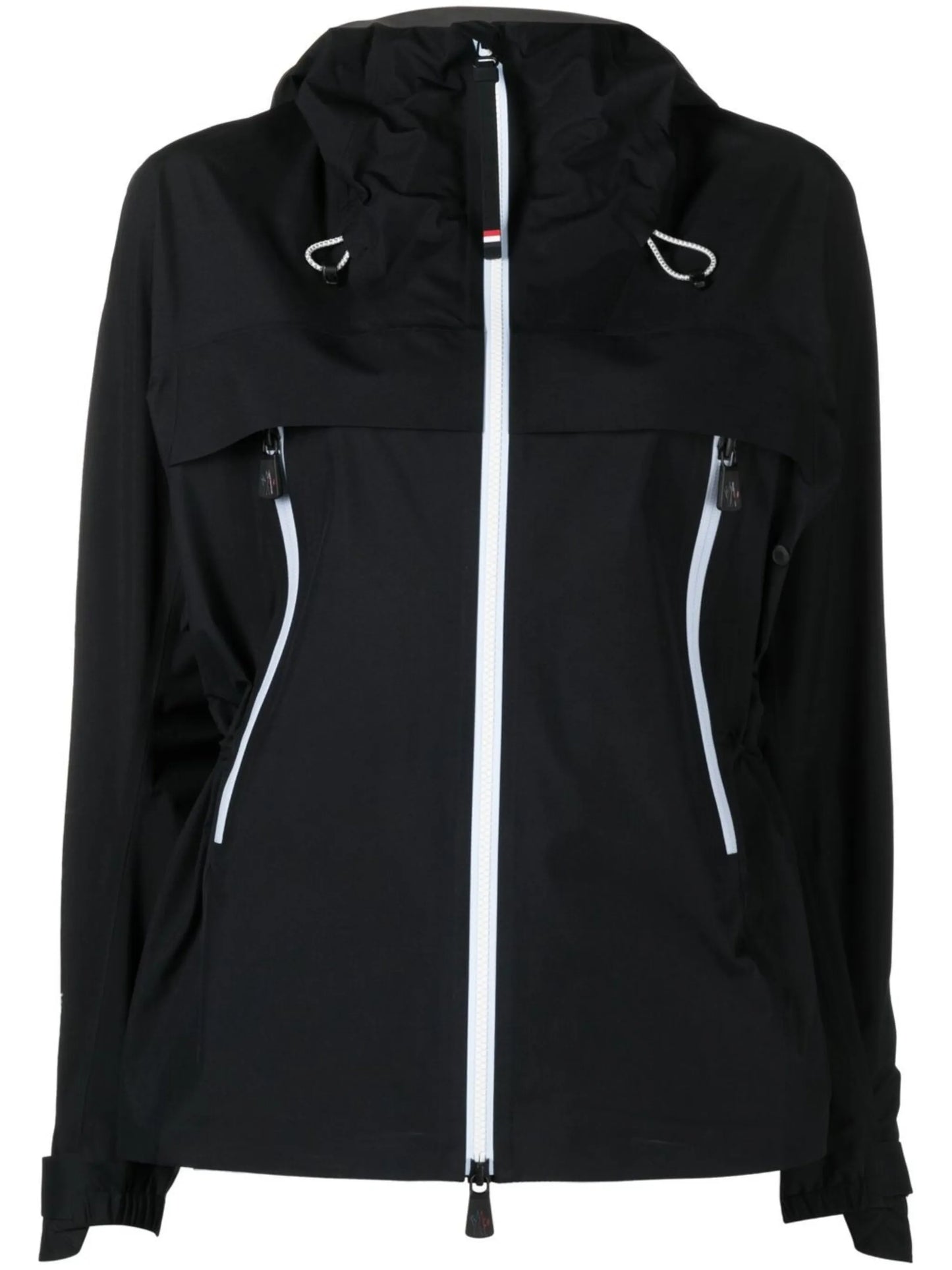 zip-up hooded jacket