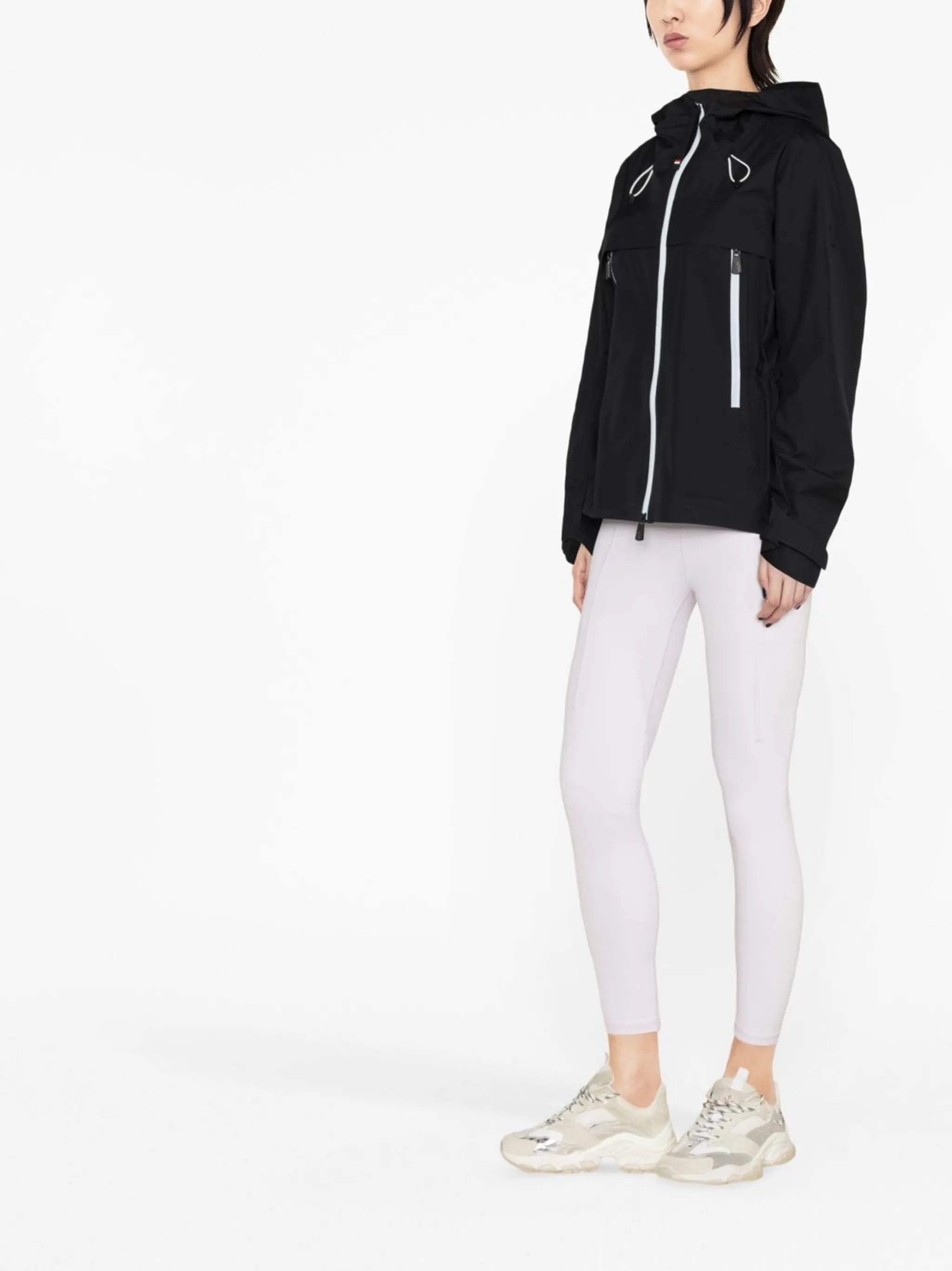 zip-up hooded jacket