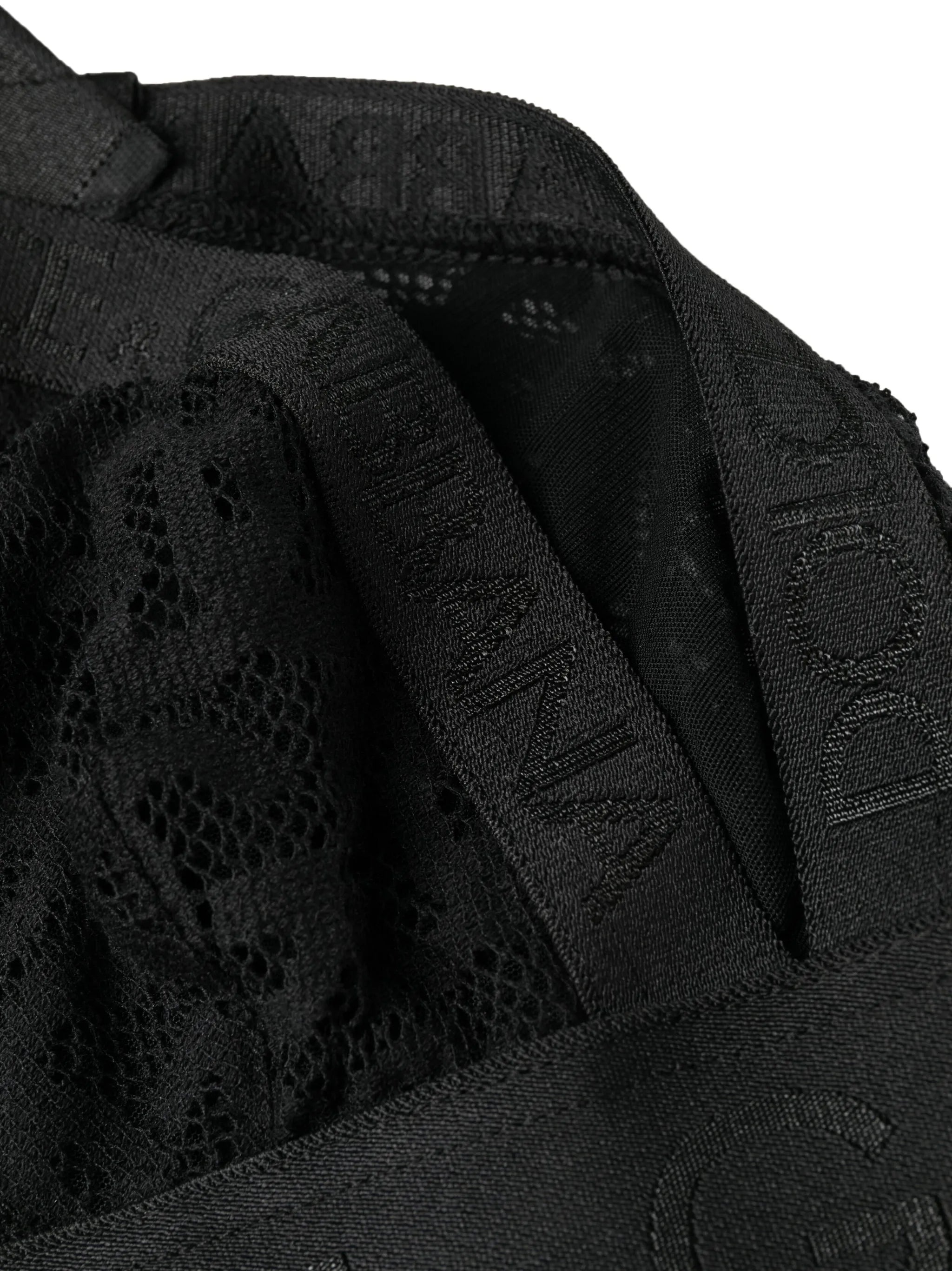 logo-detail lace triangle bra