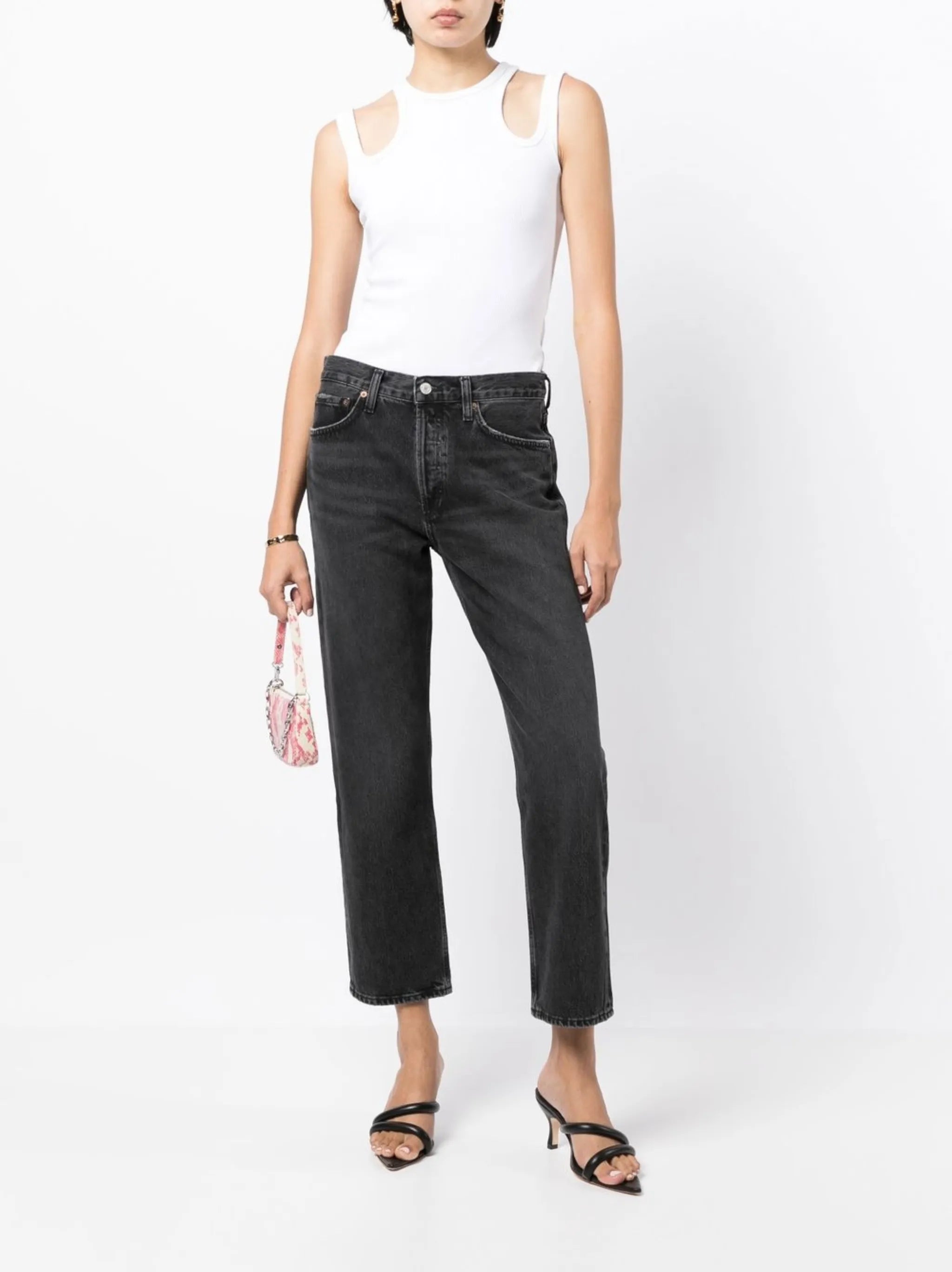 straight-leg cropped jeans