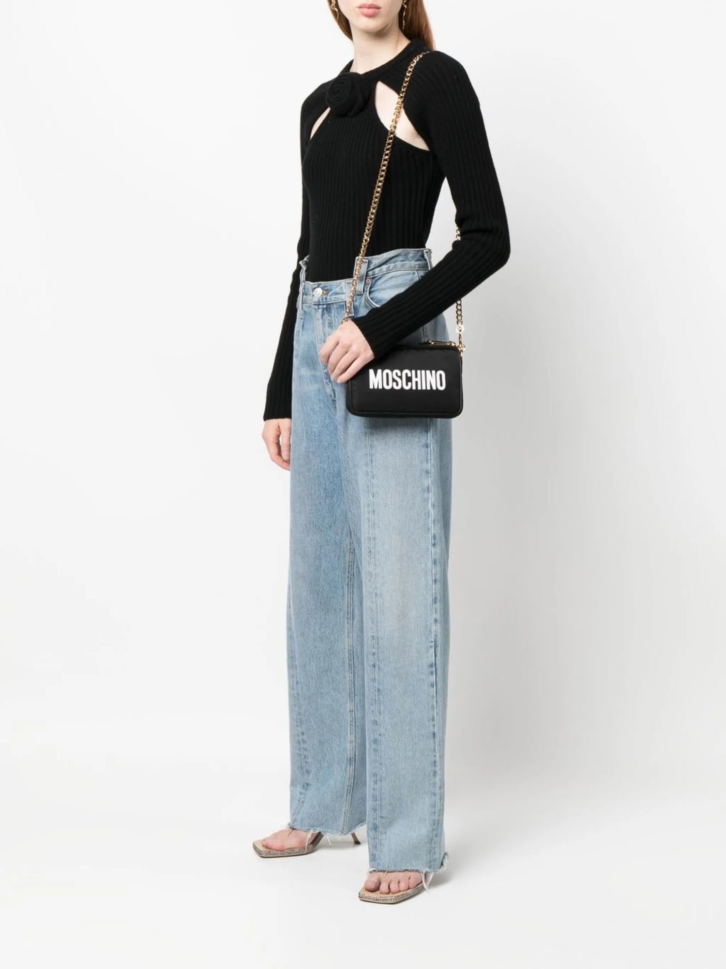 Teddy Bear-print crossbody bag