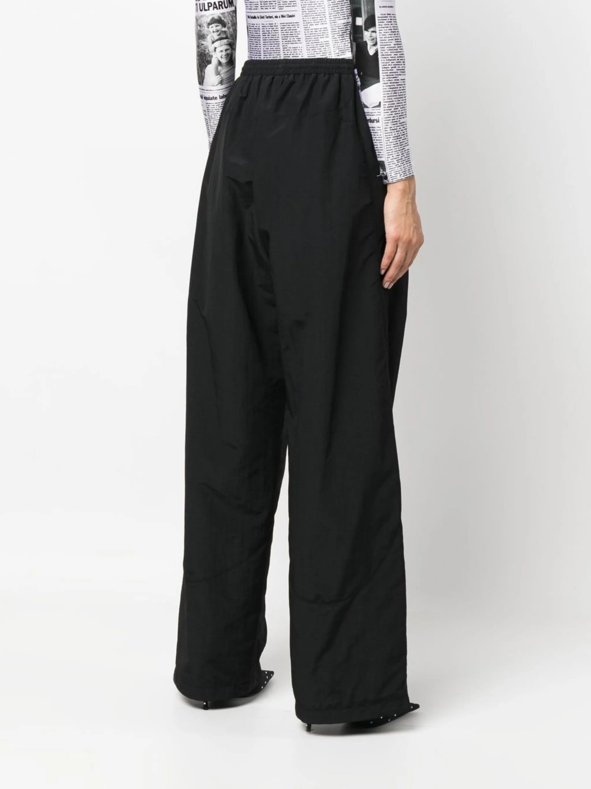 high-waisted track pants