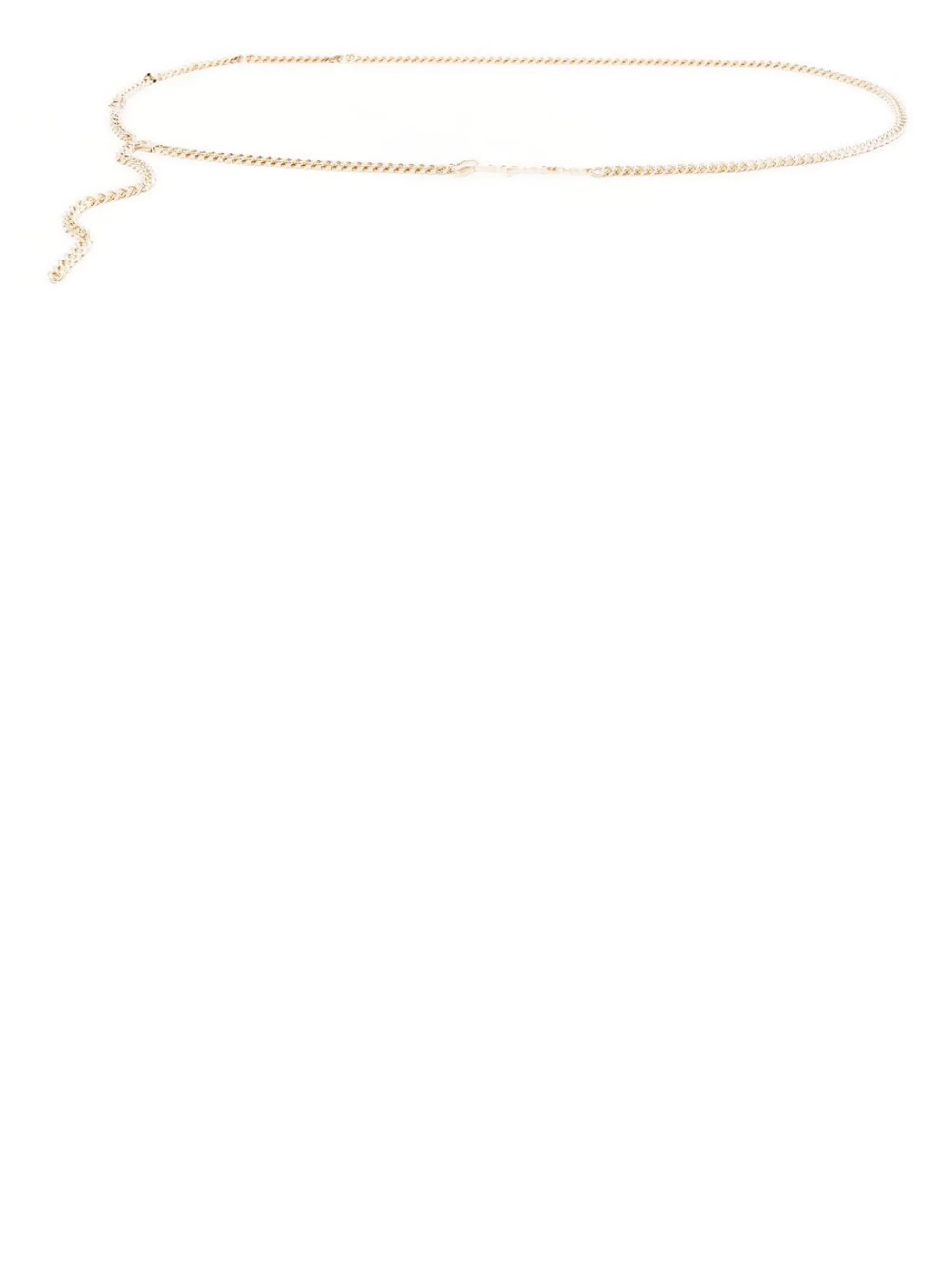 logo-charm curb chain belt