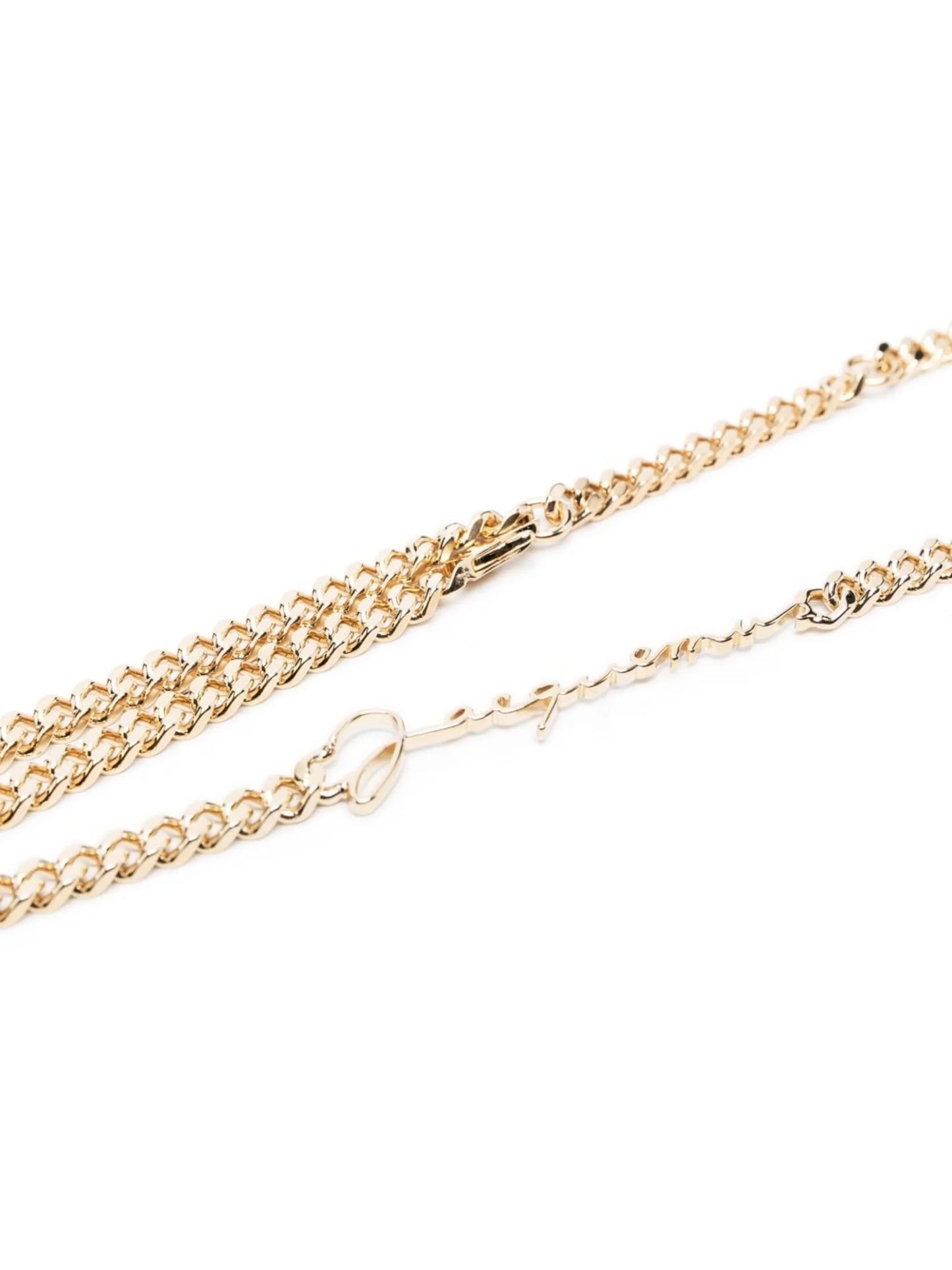 logo-charm curb chain belt