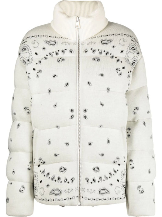 bandana-print padded jacket