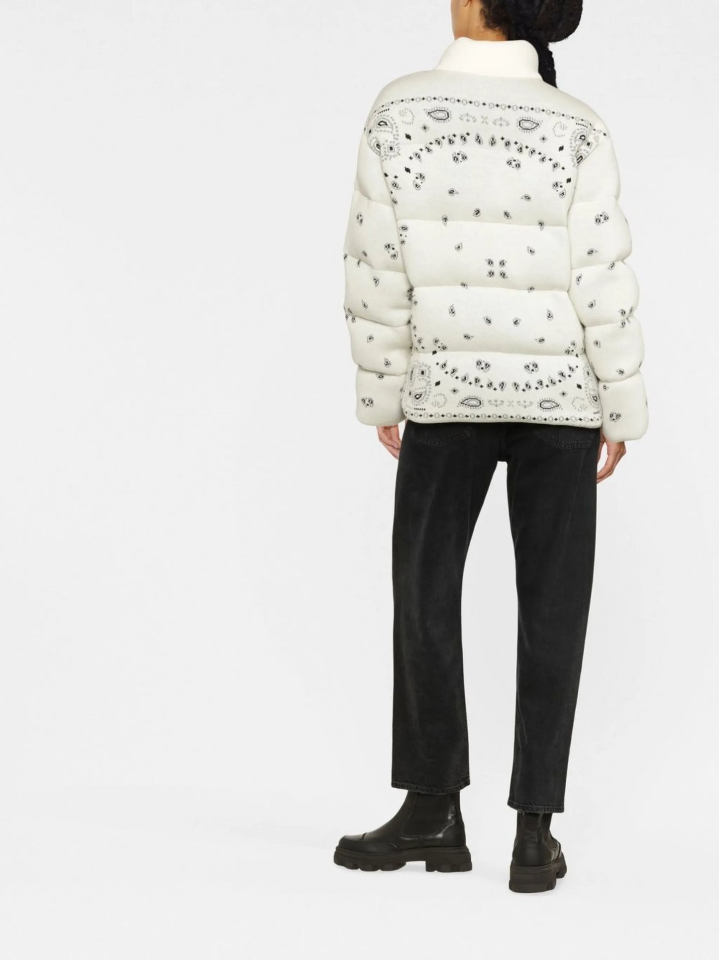 bandana-print padded jacket