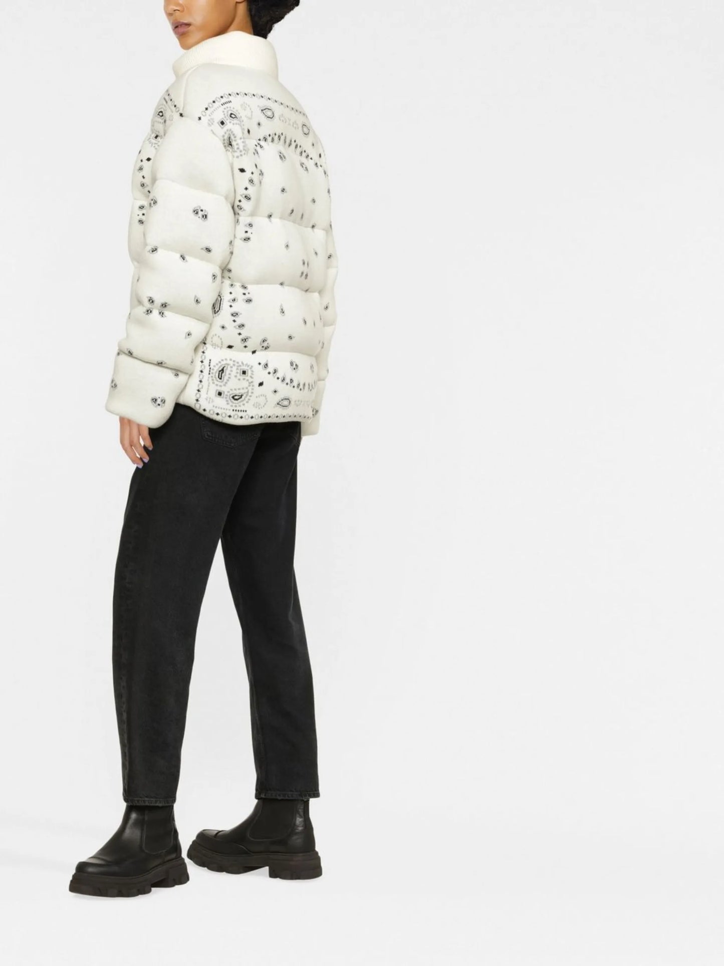 bandana-print padded jacket