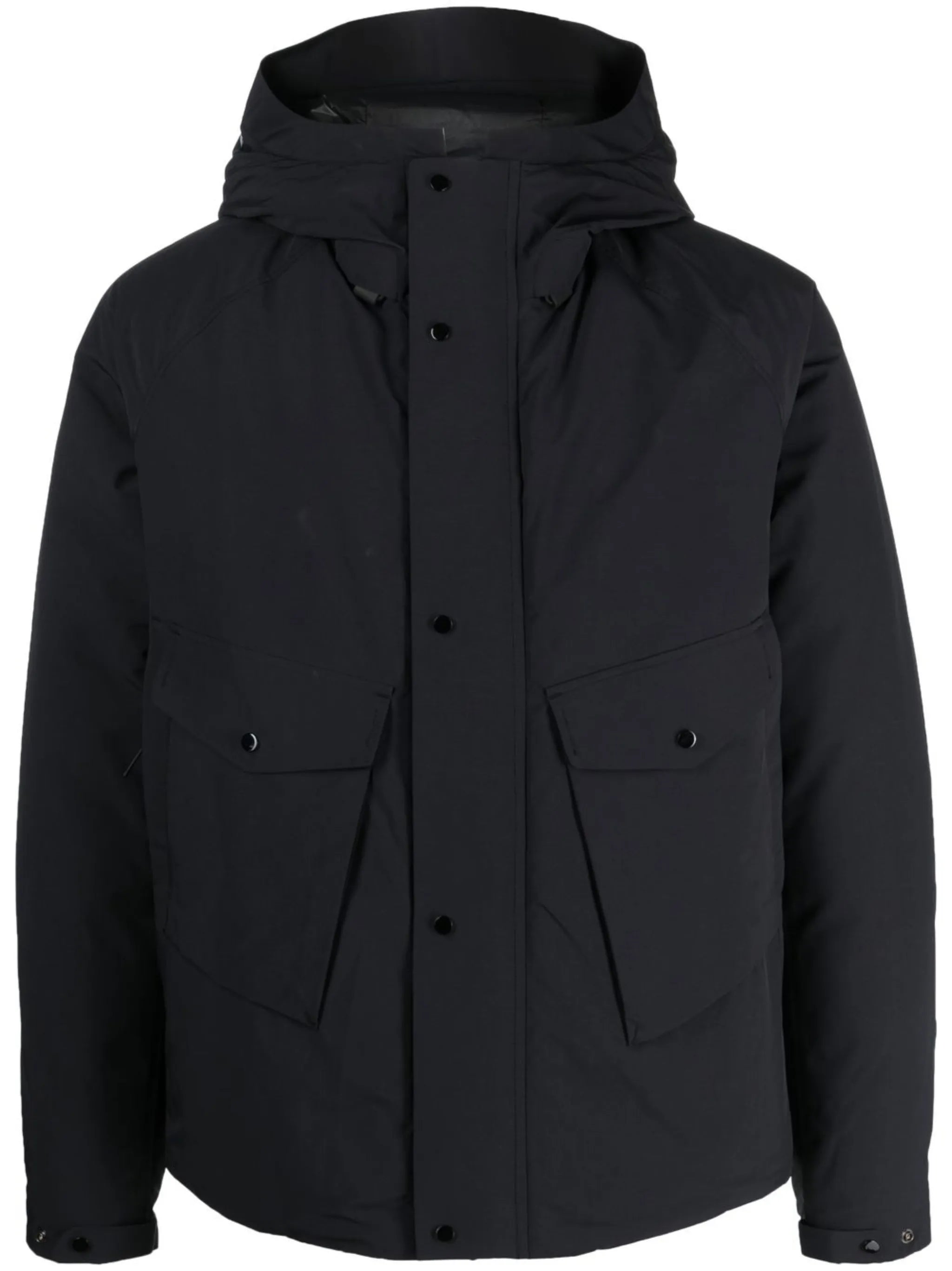 zip-up padded down jacket