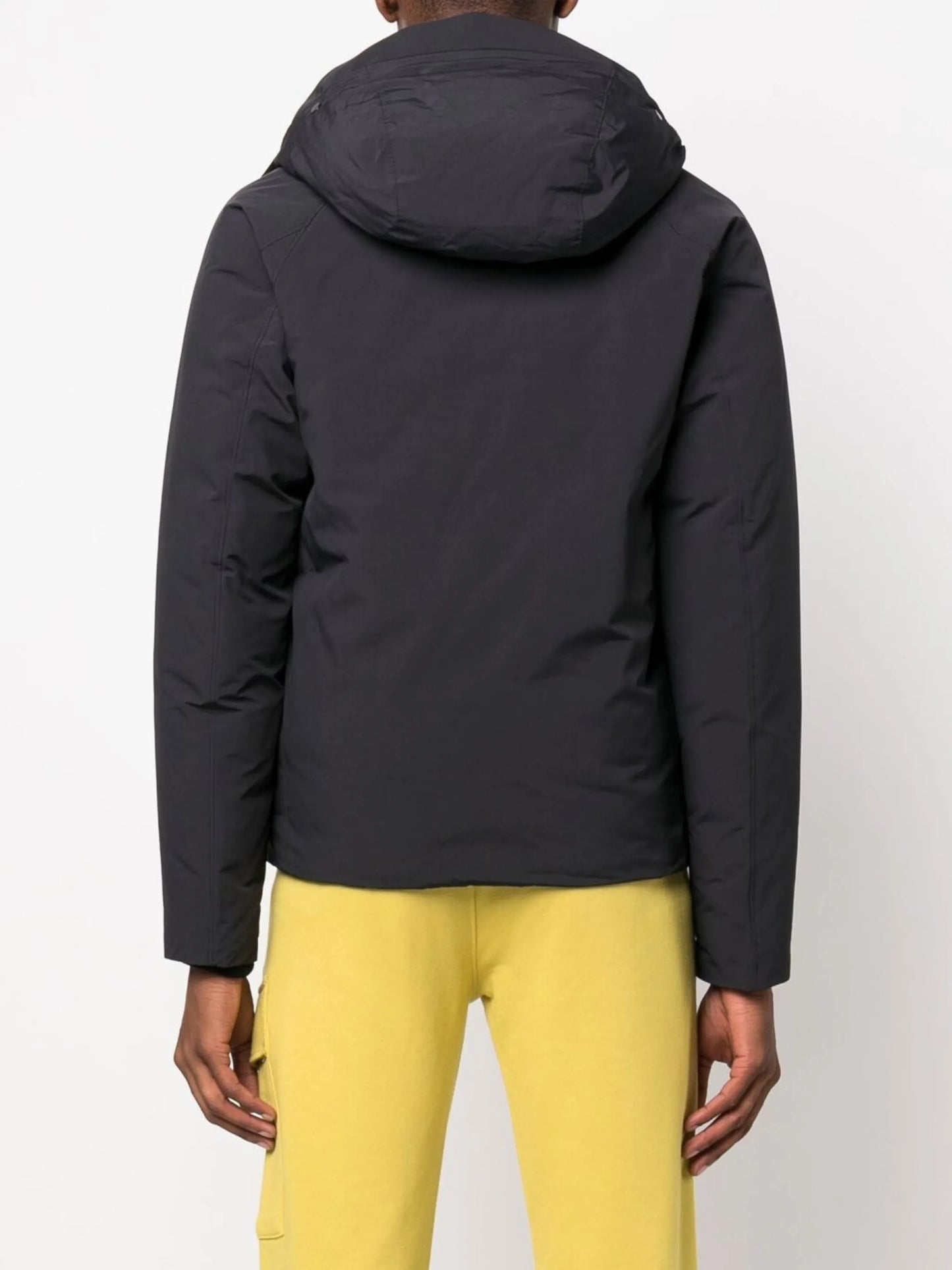 zip-up padded down jacket