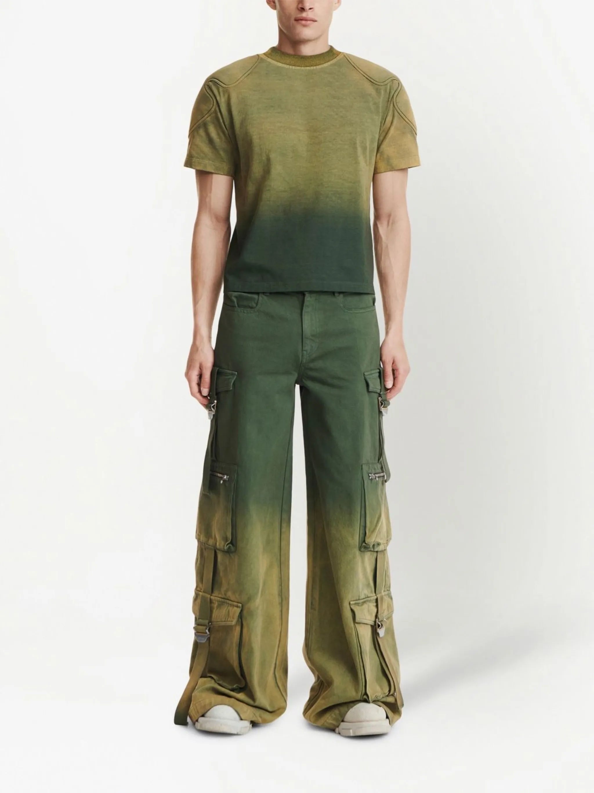 ombré-effect cargo trousers