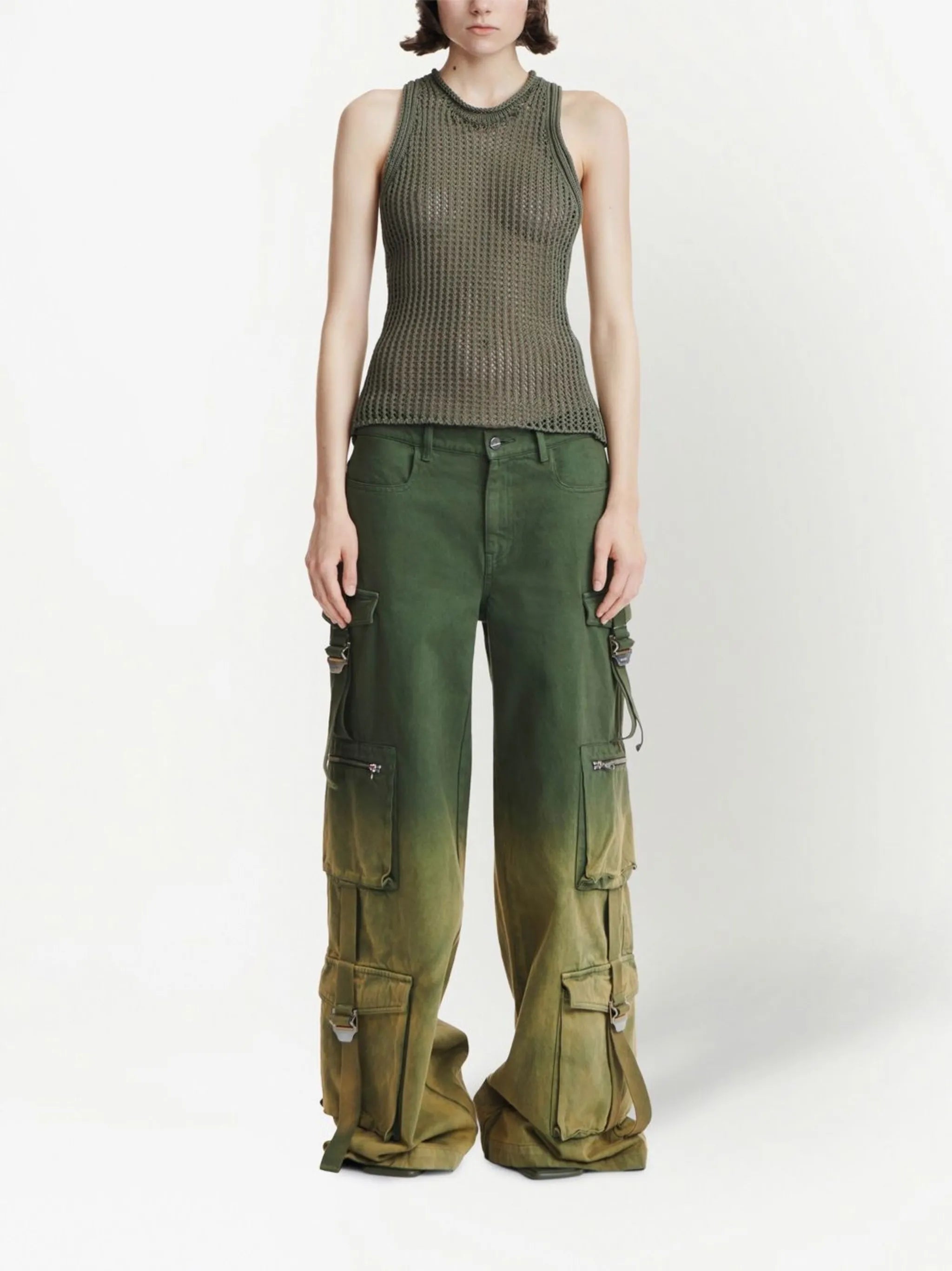 ombré-effect cargo trousers