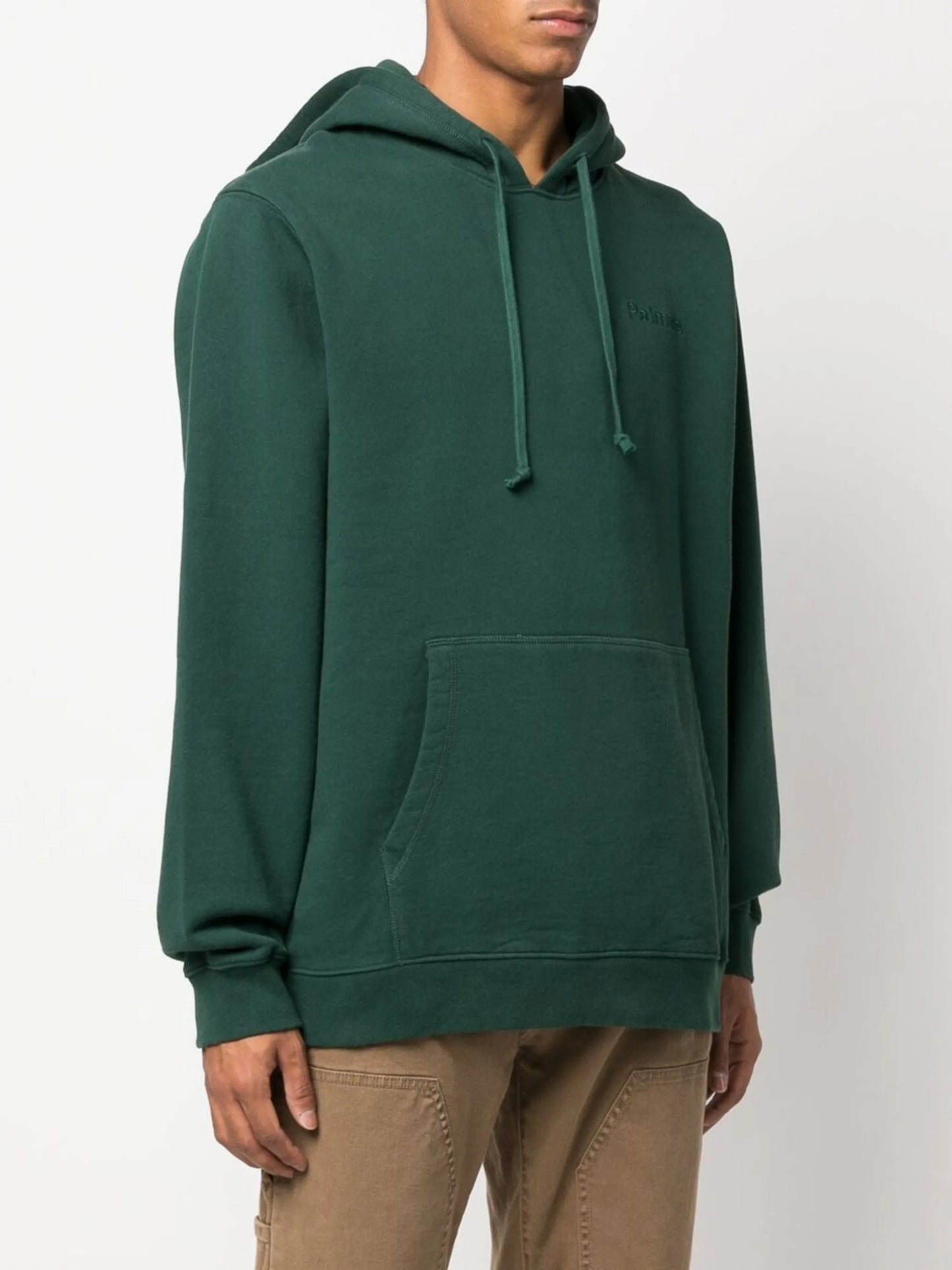 embroidered-logo long-sleeve hoodie