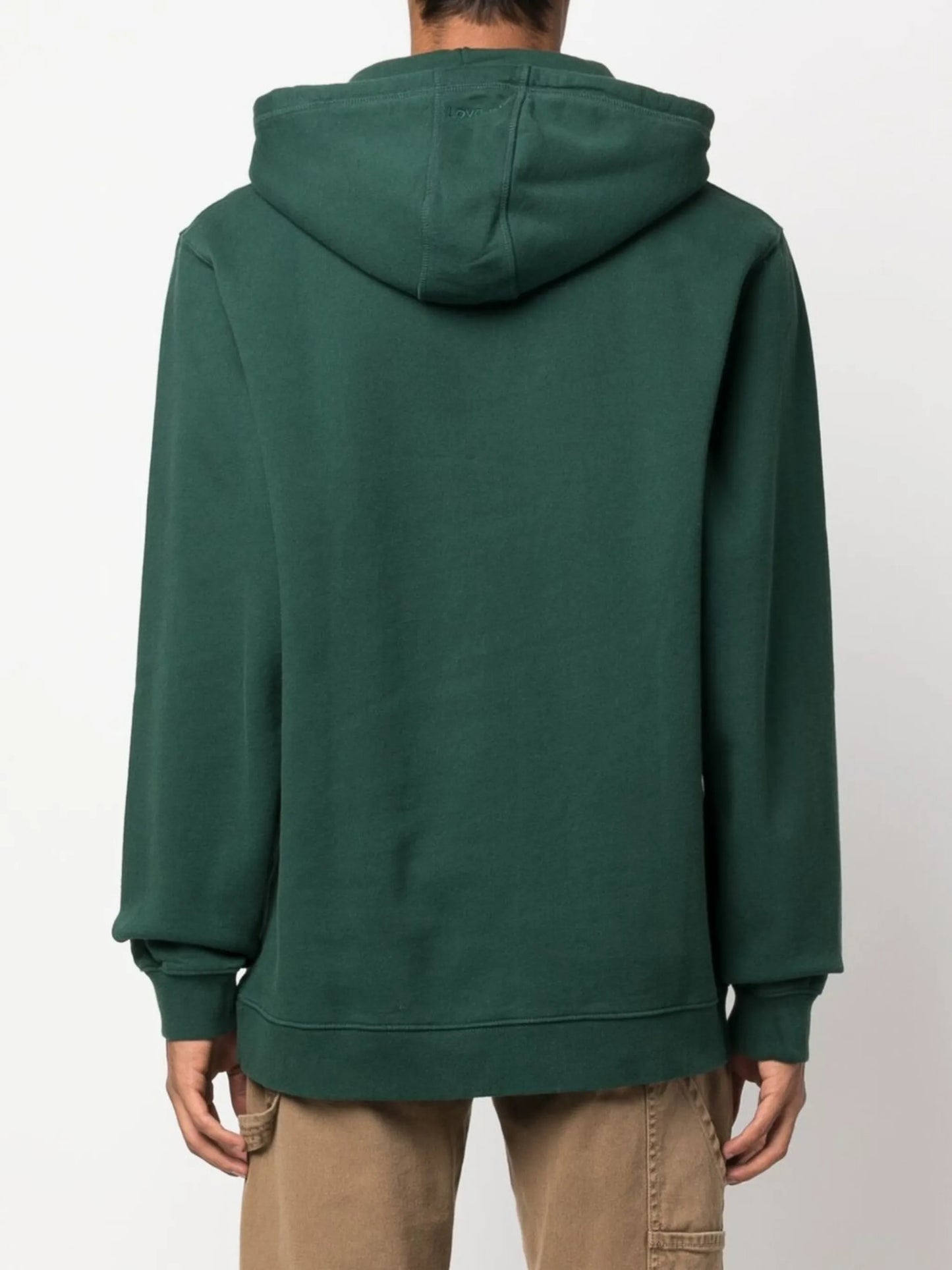 embroidered-logo long-sleeve hoodie