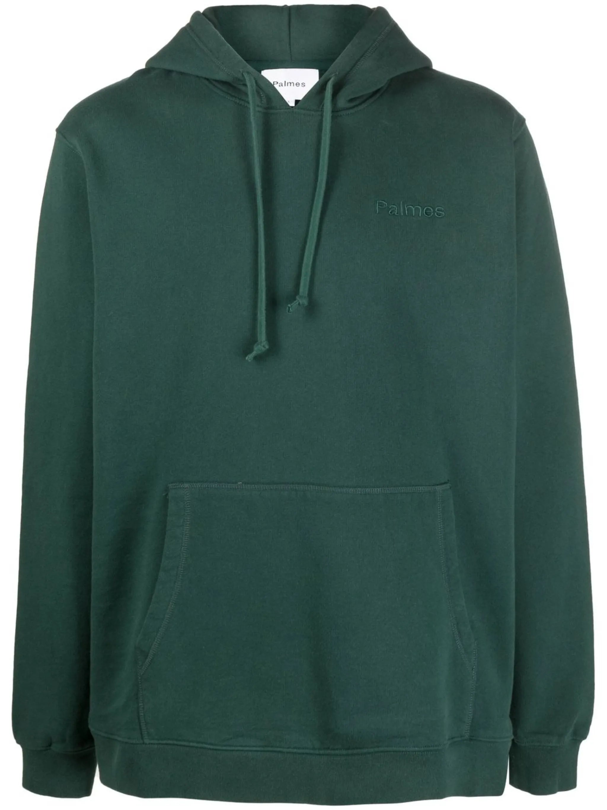 embroidered-logo long-sleeve hoodie