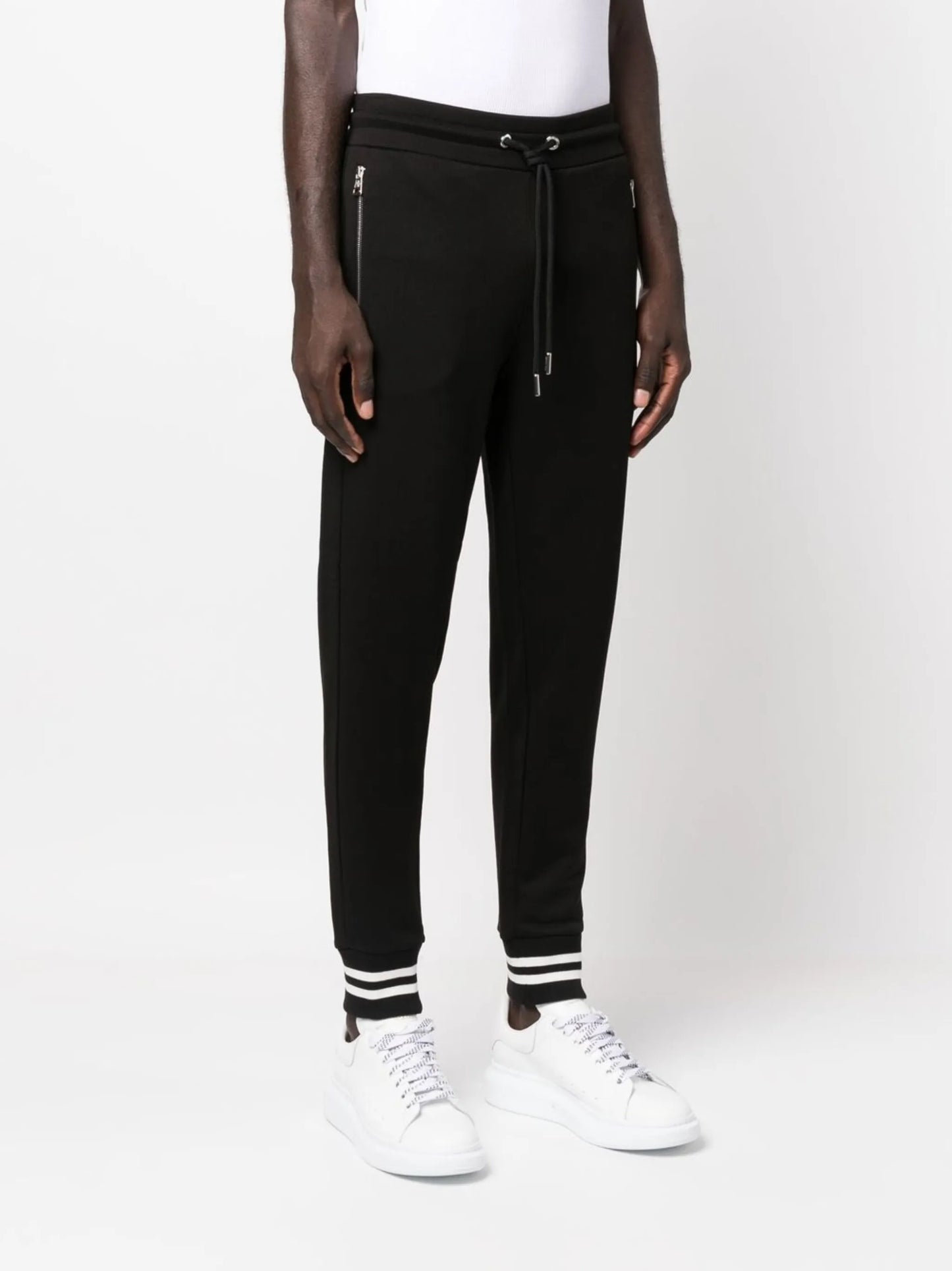 logo-patch tapered track pants