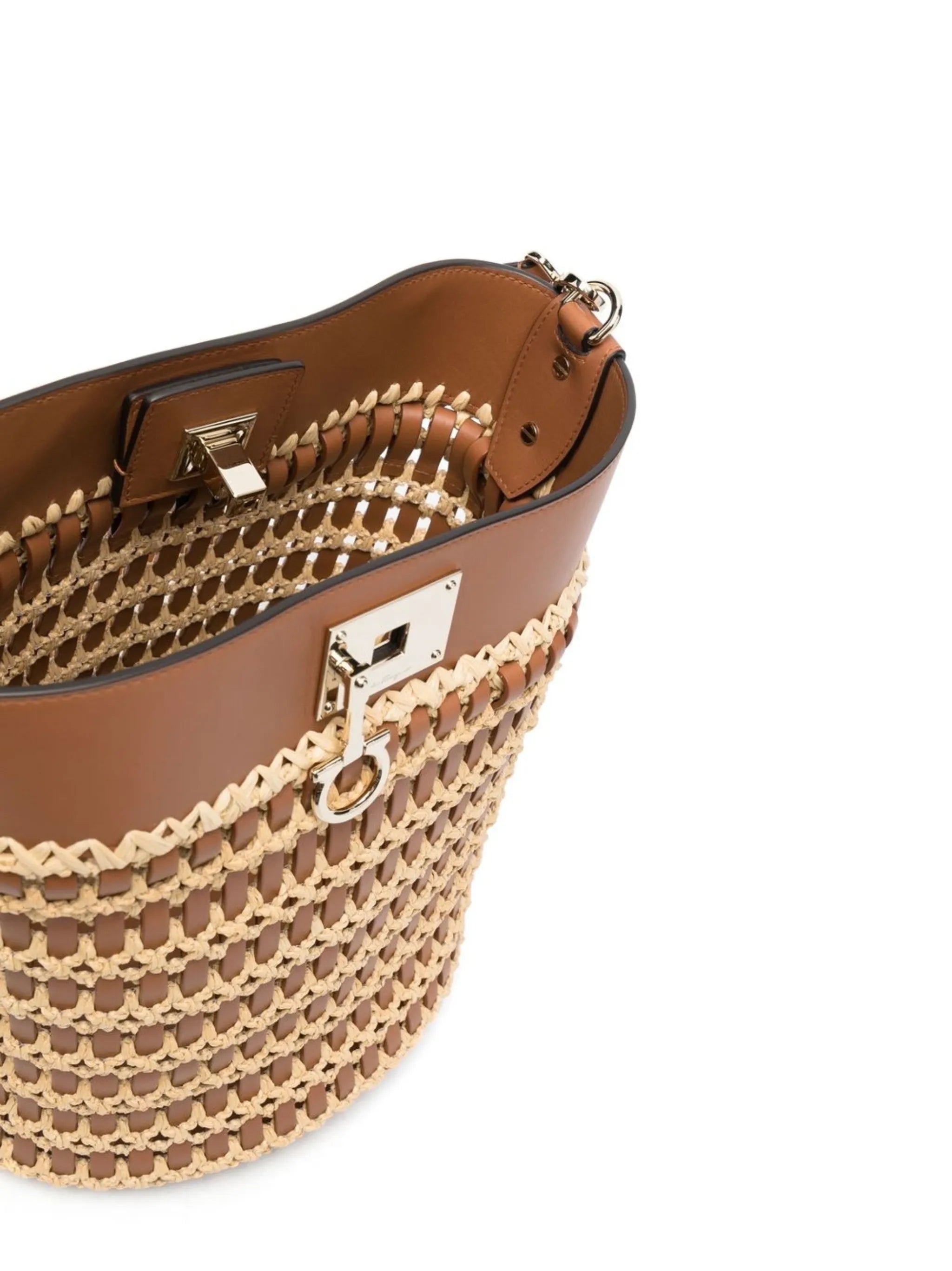 Trifolio raffia tote bag