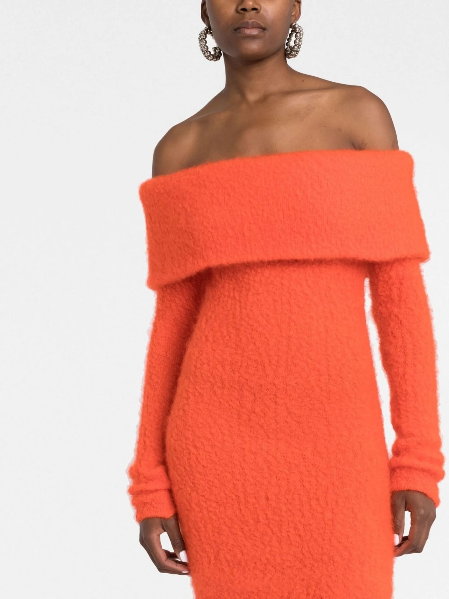 Aria off-shoulder knitted dress