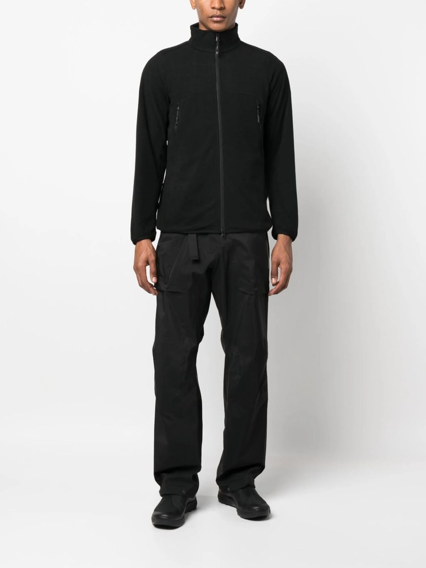 Grid zip-up jacket