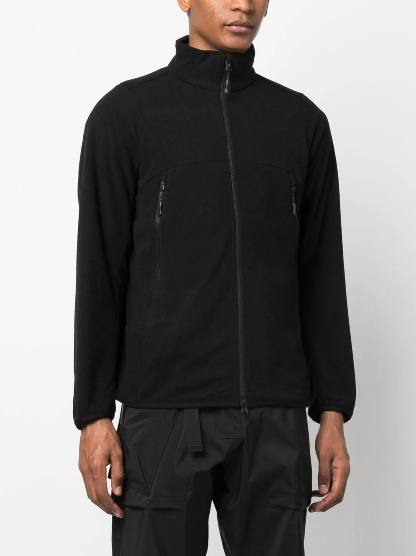 Grid zip-up jacket