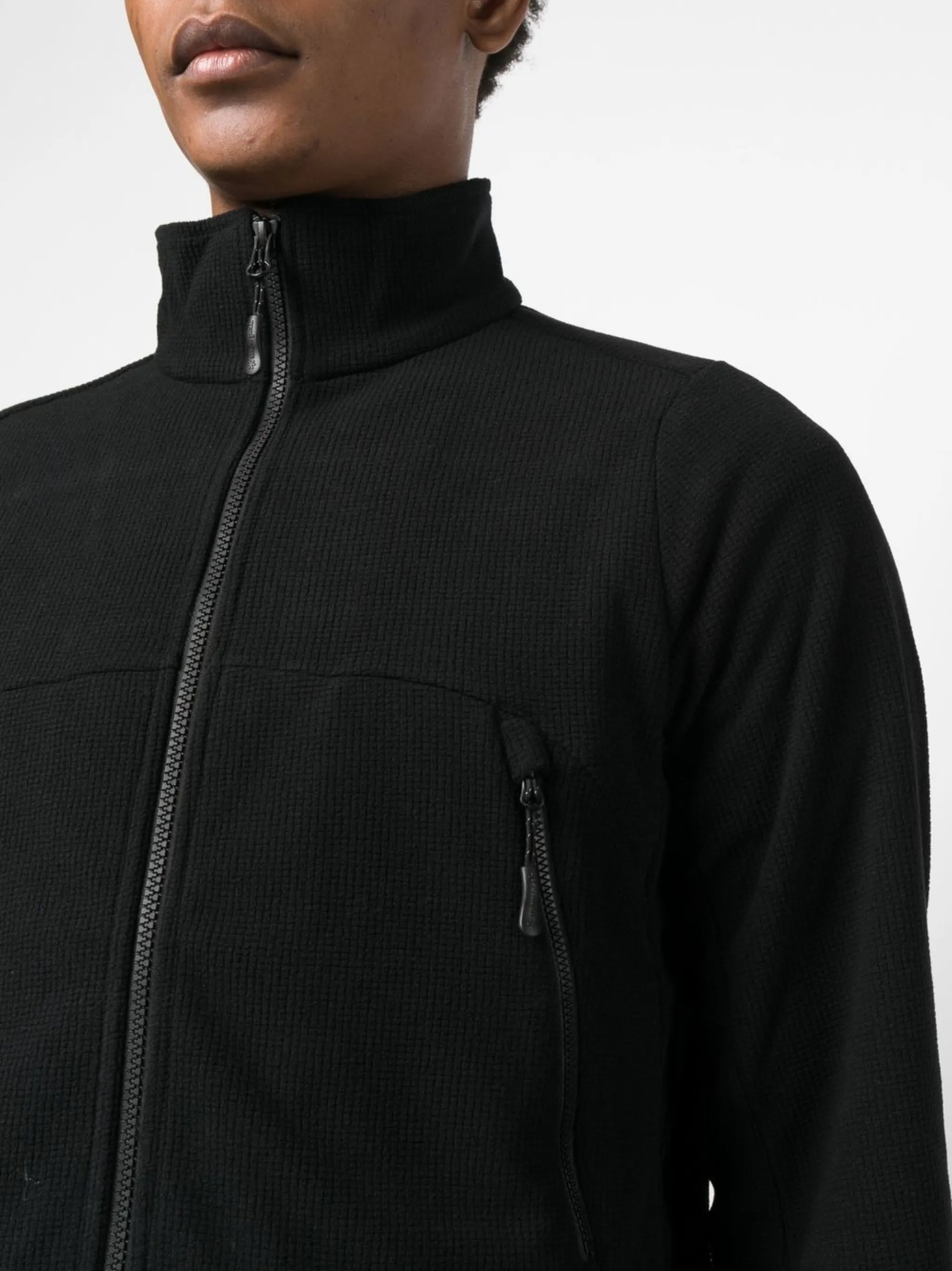 Grid zip-up jacket