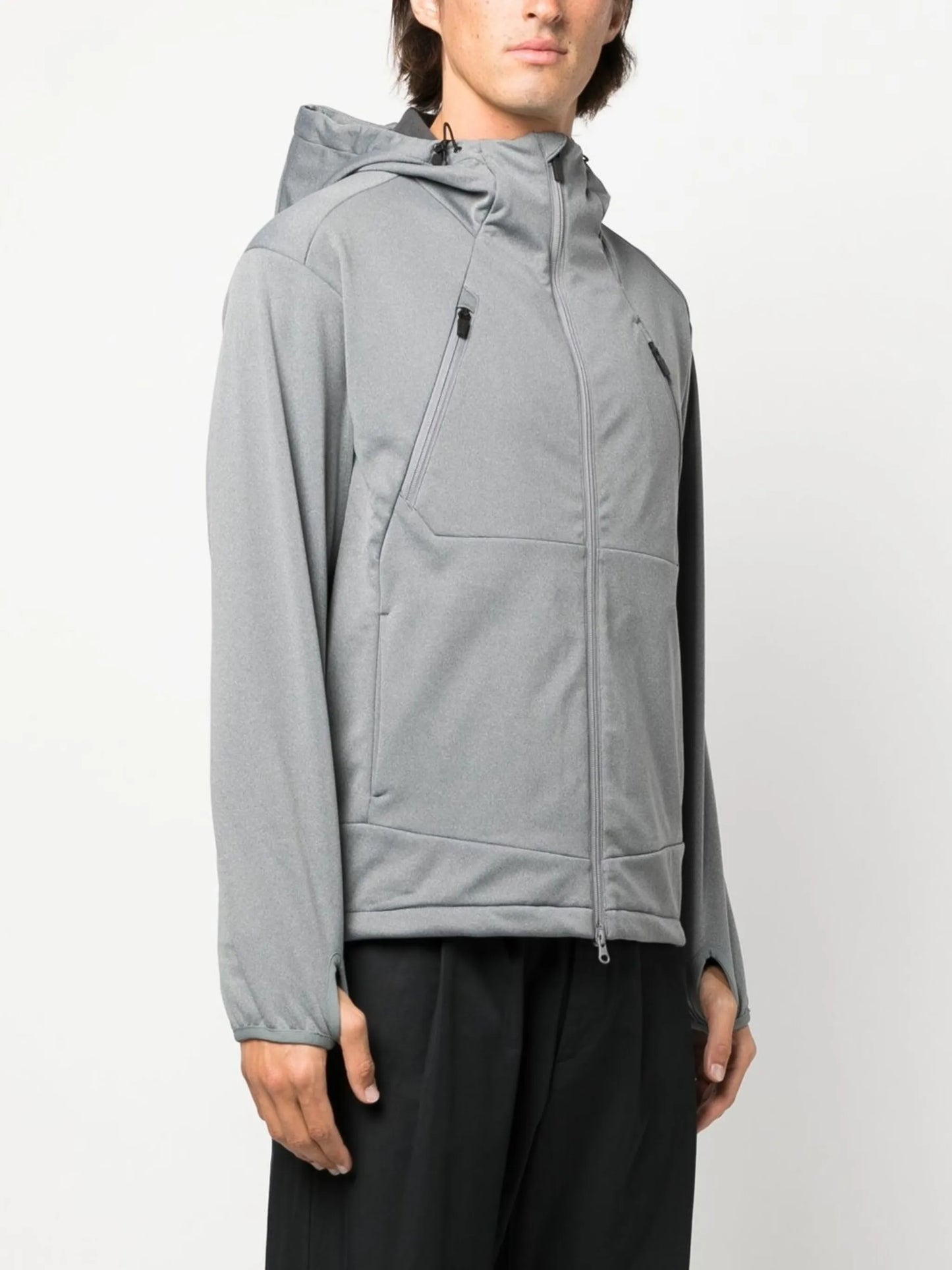 zip-up hooded sports jacket