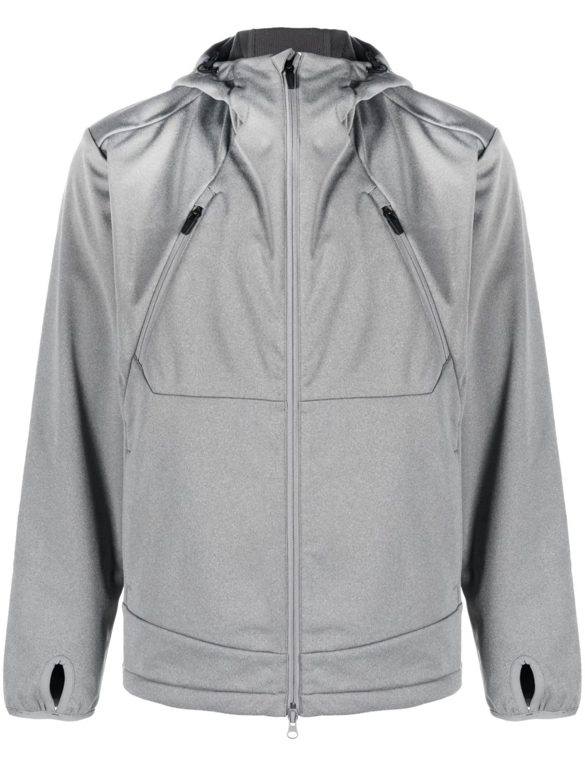 zip-up hooded sports jacket