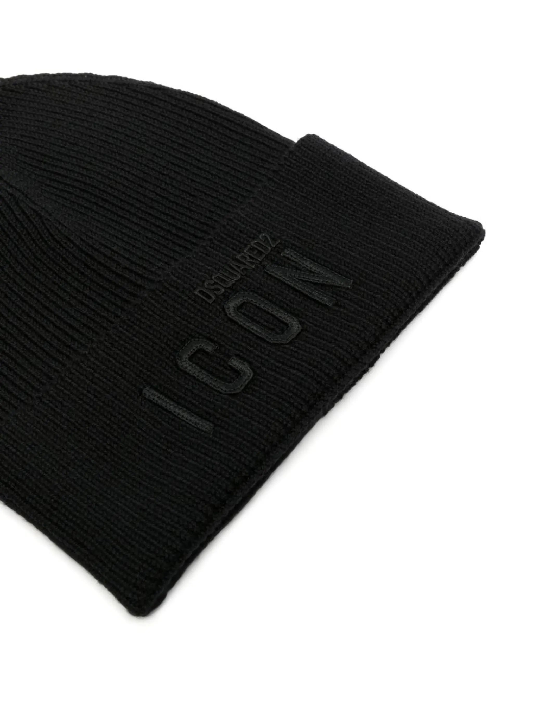 Icon logo-embroidered wool beanie
