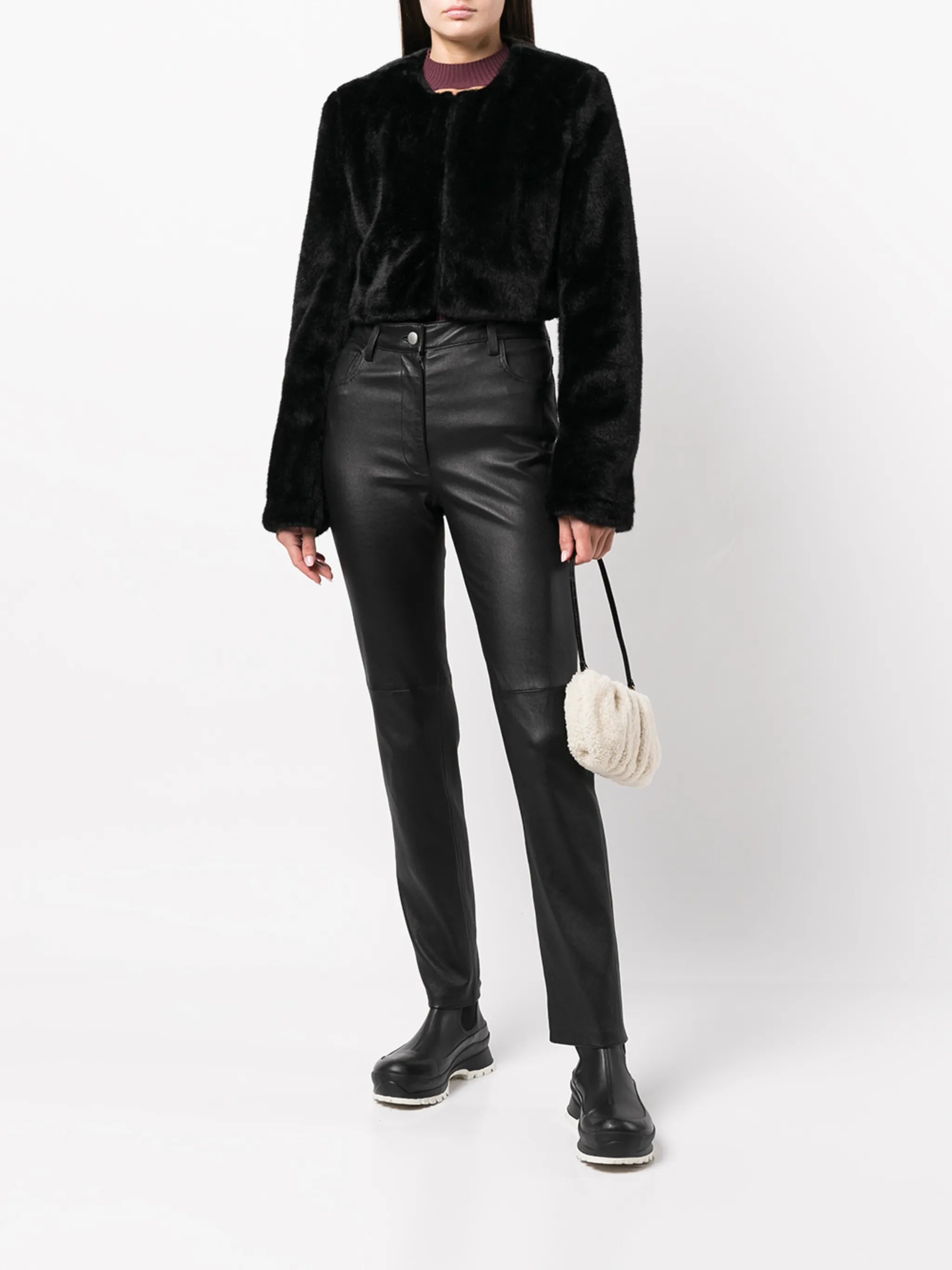 Bean shearling bag