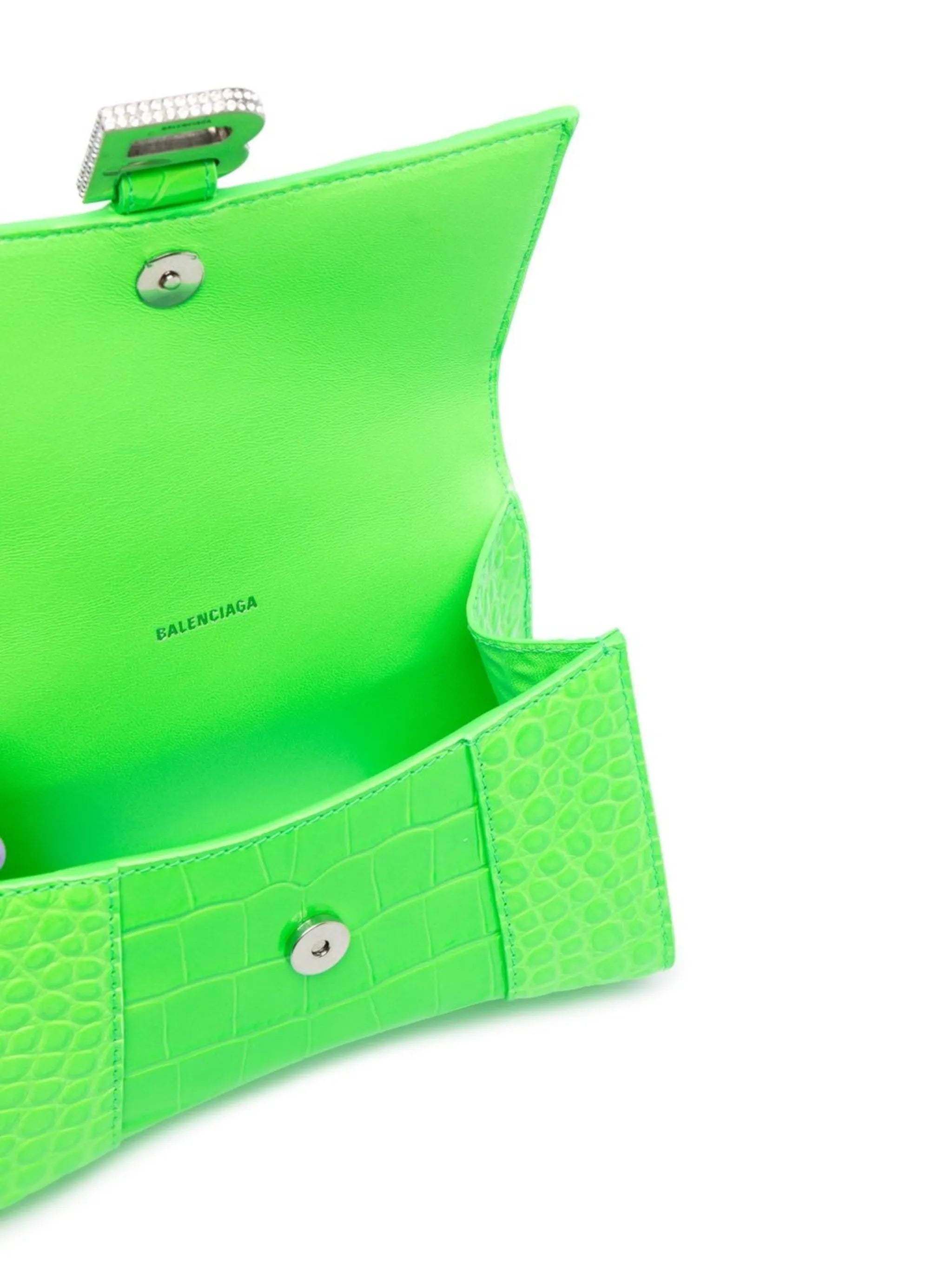Hourglass XS croc crossbody bag